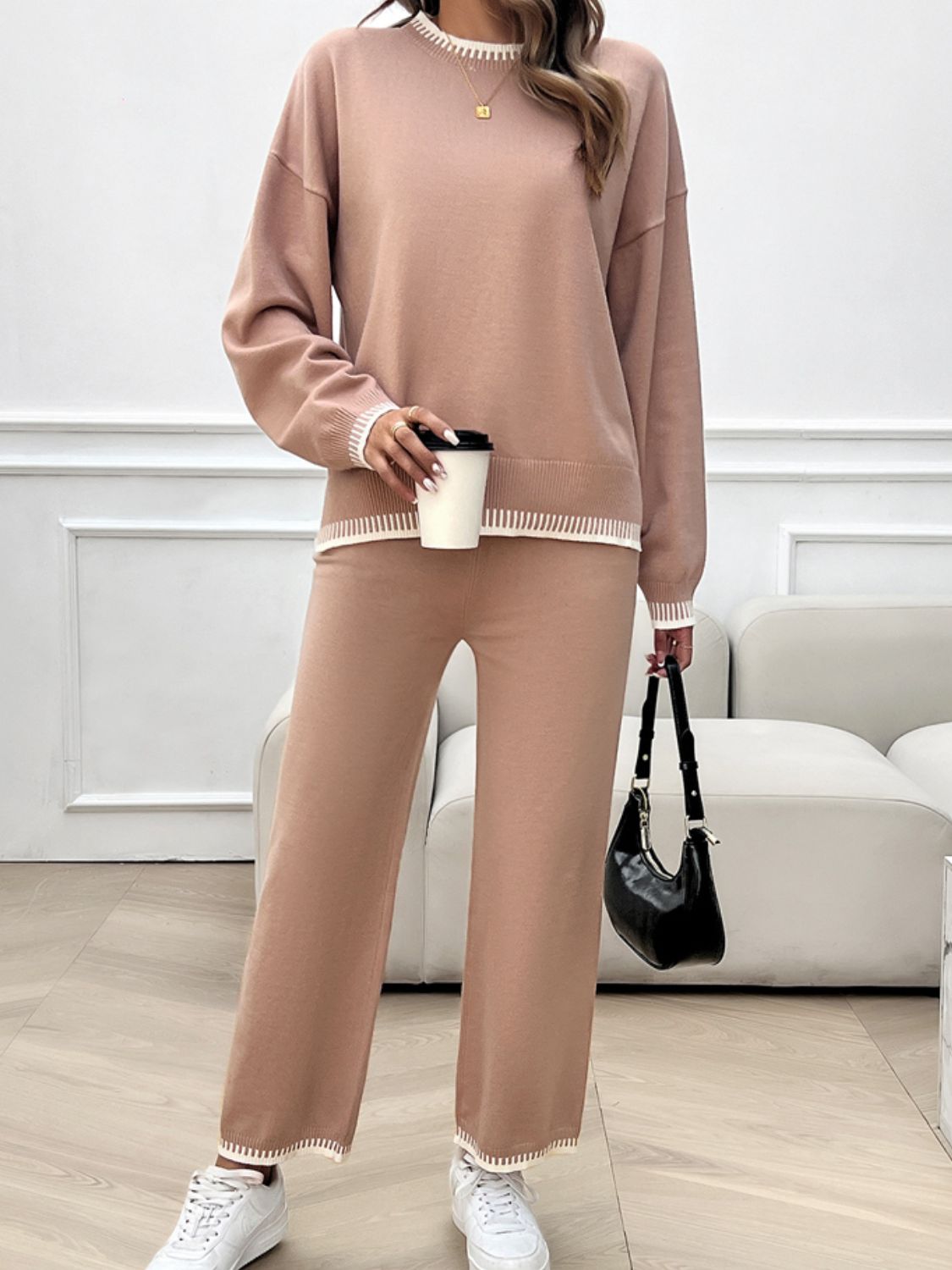 Preorder: Round Neck Sweater Set