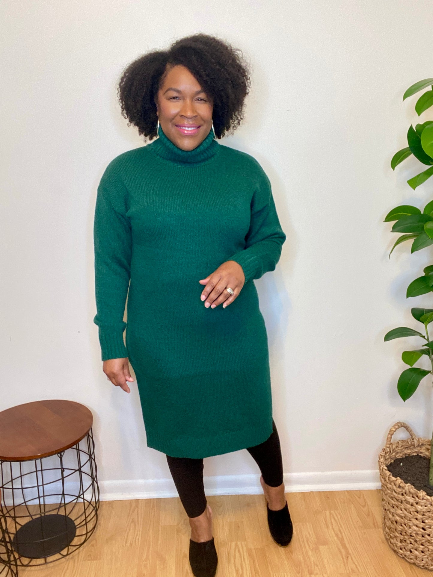 Hunter Green Sweater Dress