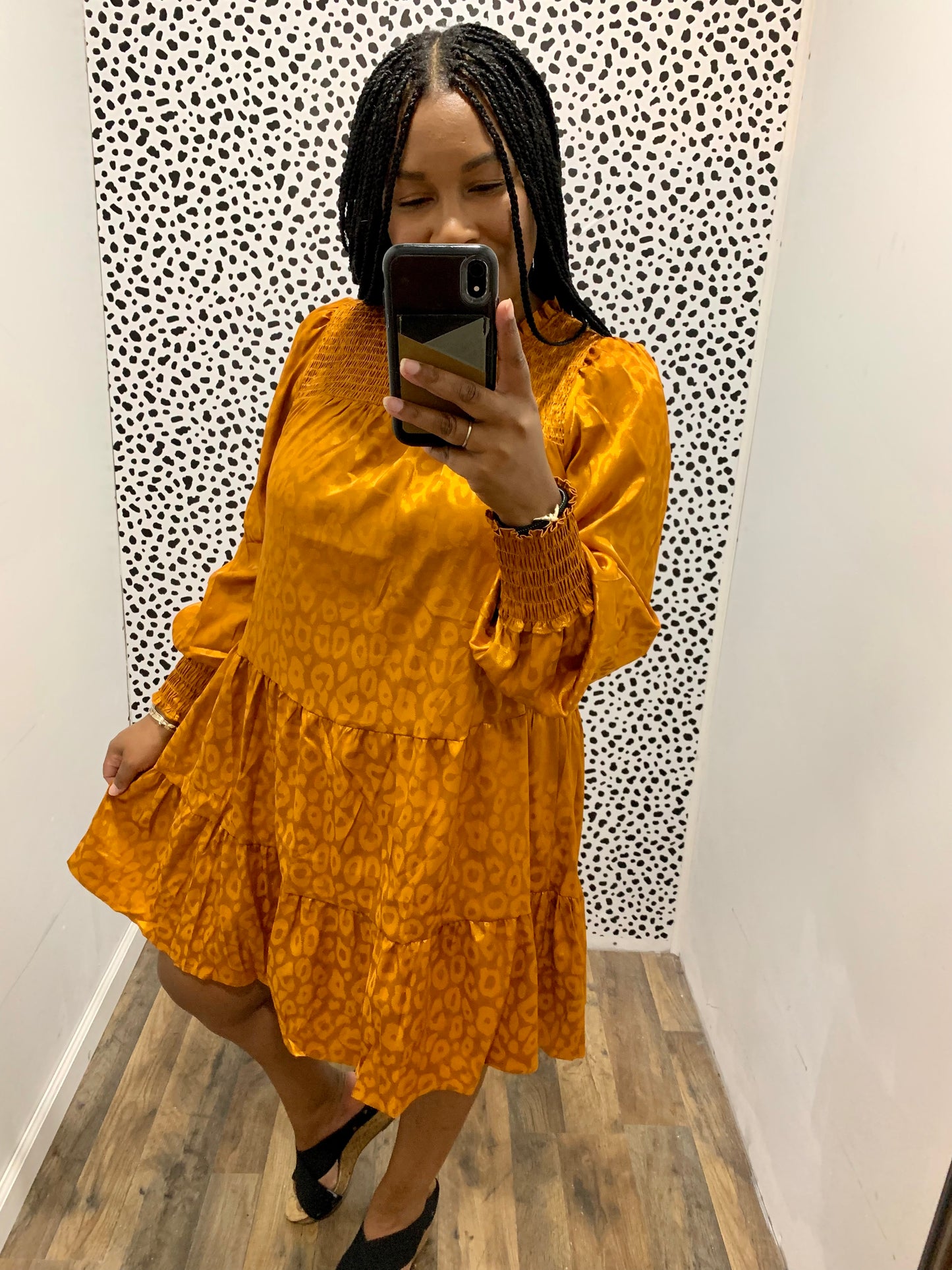 Copper Satin Dress