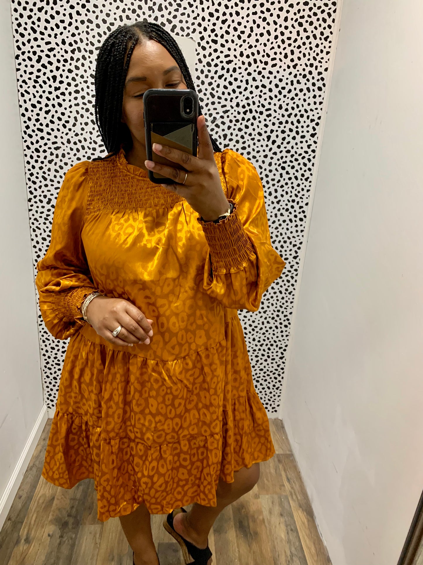 Copper Satin Dress
