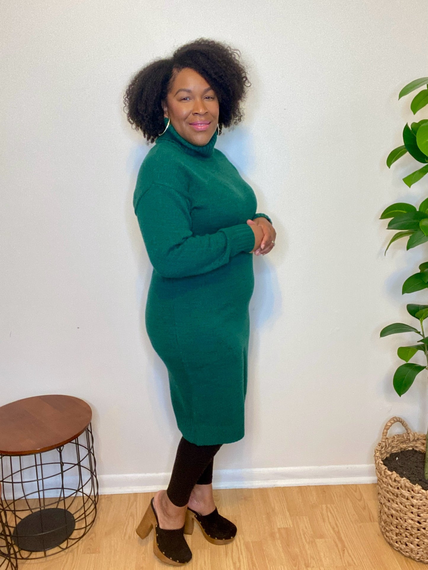Hunter Green Sweater Dress