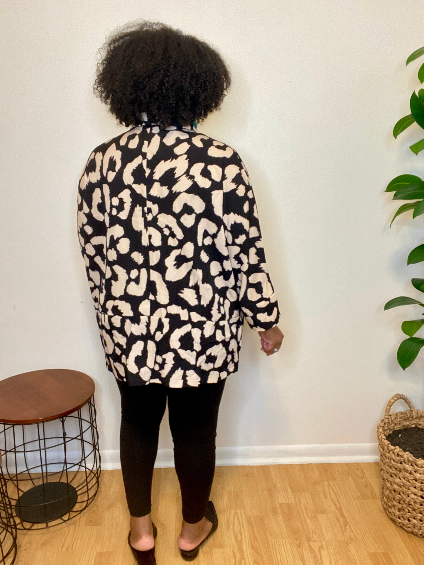 Black Leopard Top