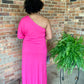 Pink One Shoulder Dress