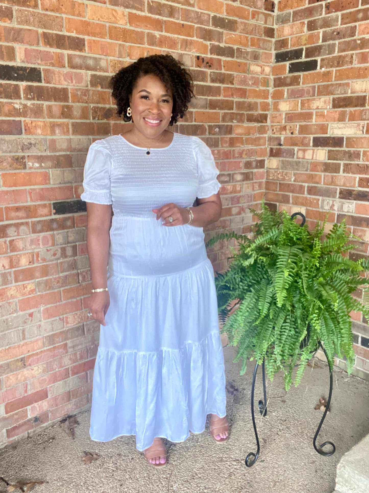 White Tiered Dress