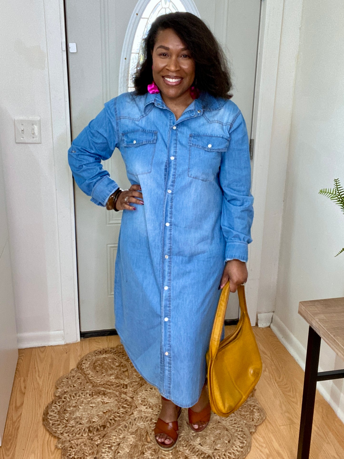 Denim Button Down Dress