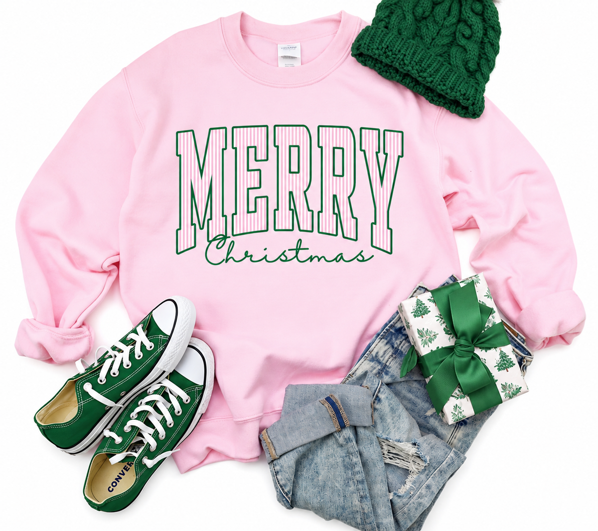 Merry Christmas Stripes Sweatshirt/Tee *DEAL DAYS DEAL*