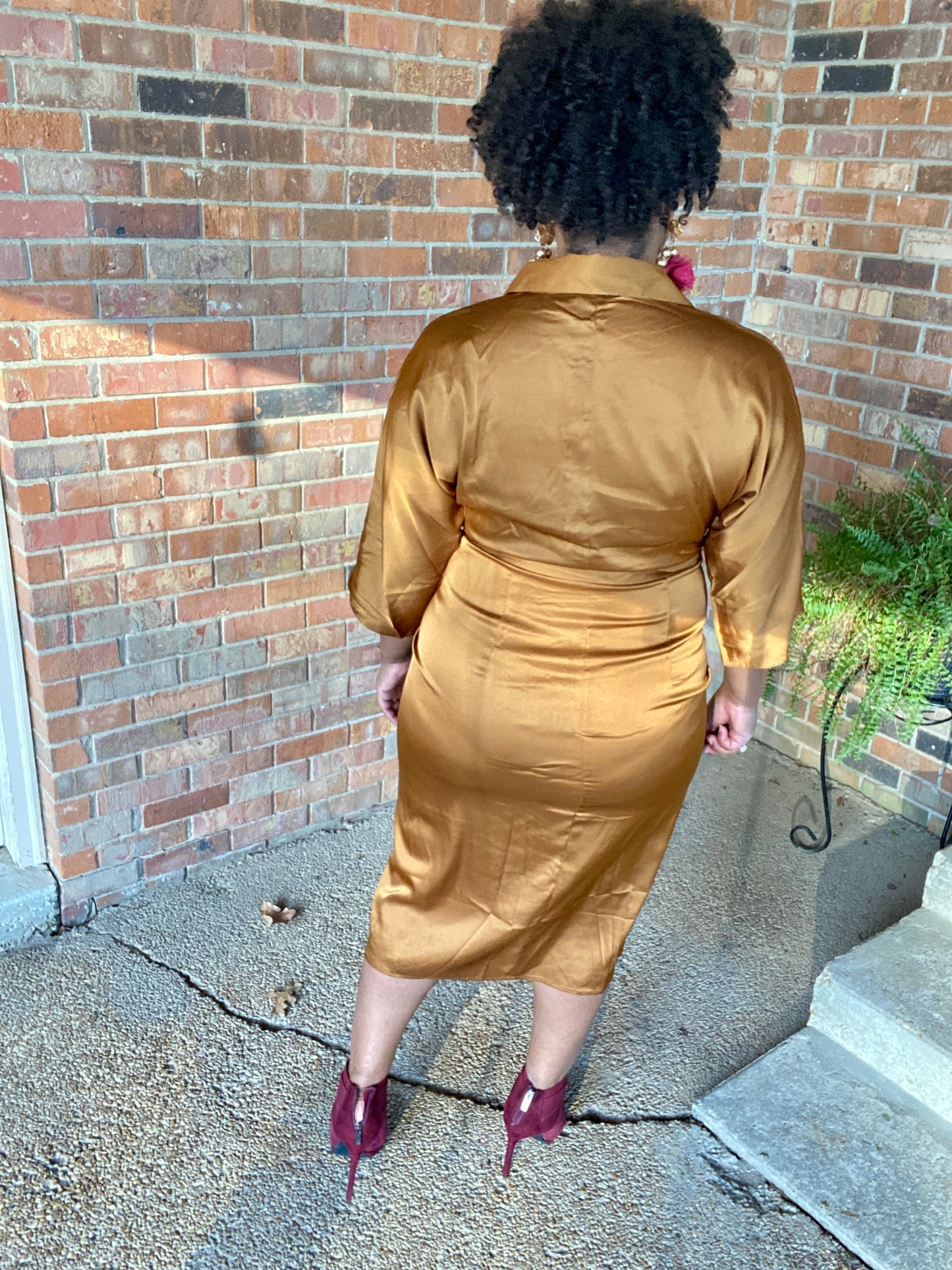 Satin Midi Dress