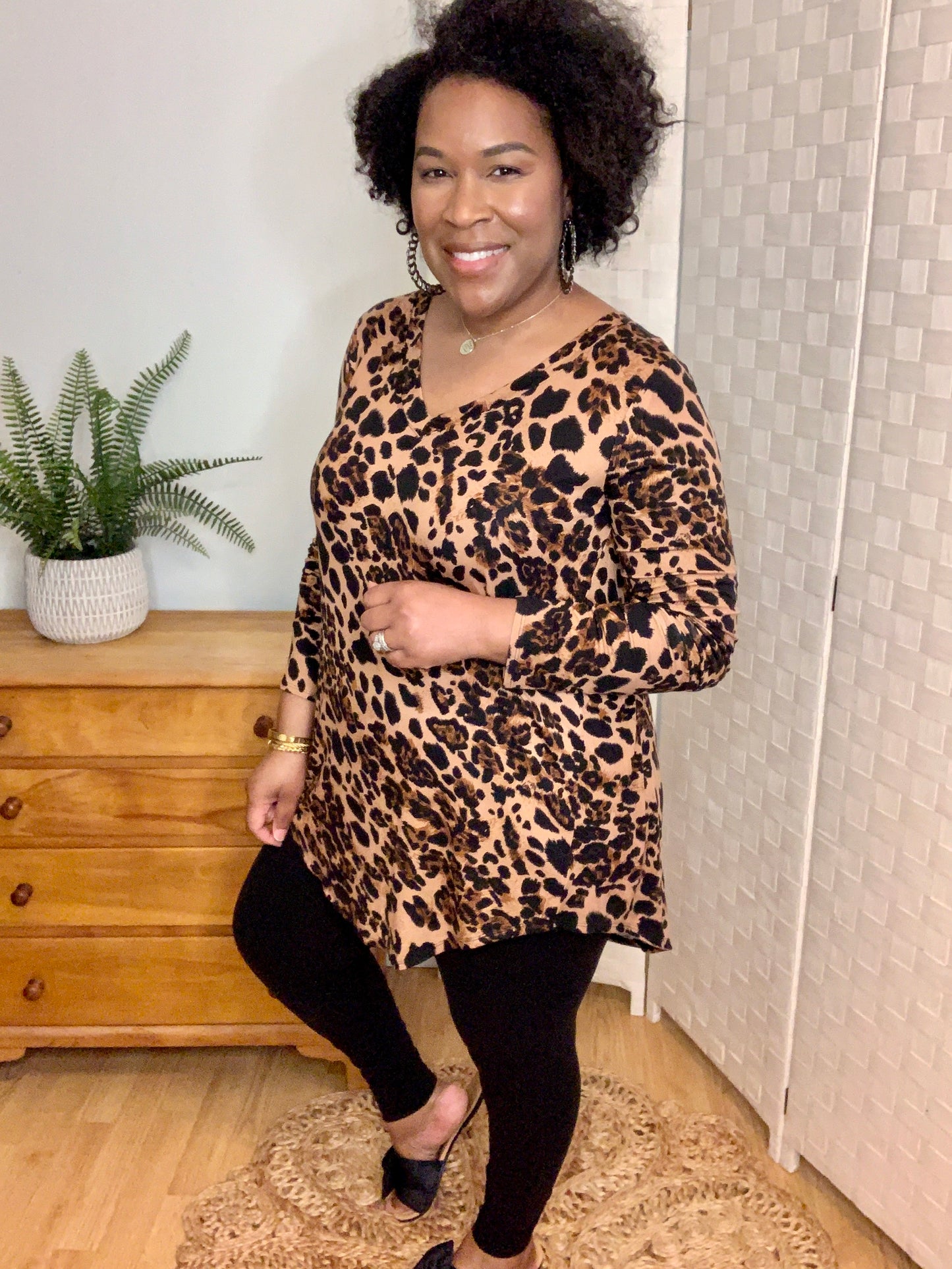 Brown Leopard Top