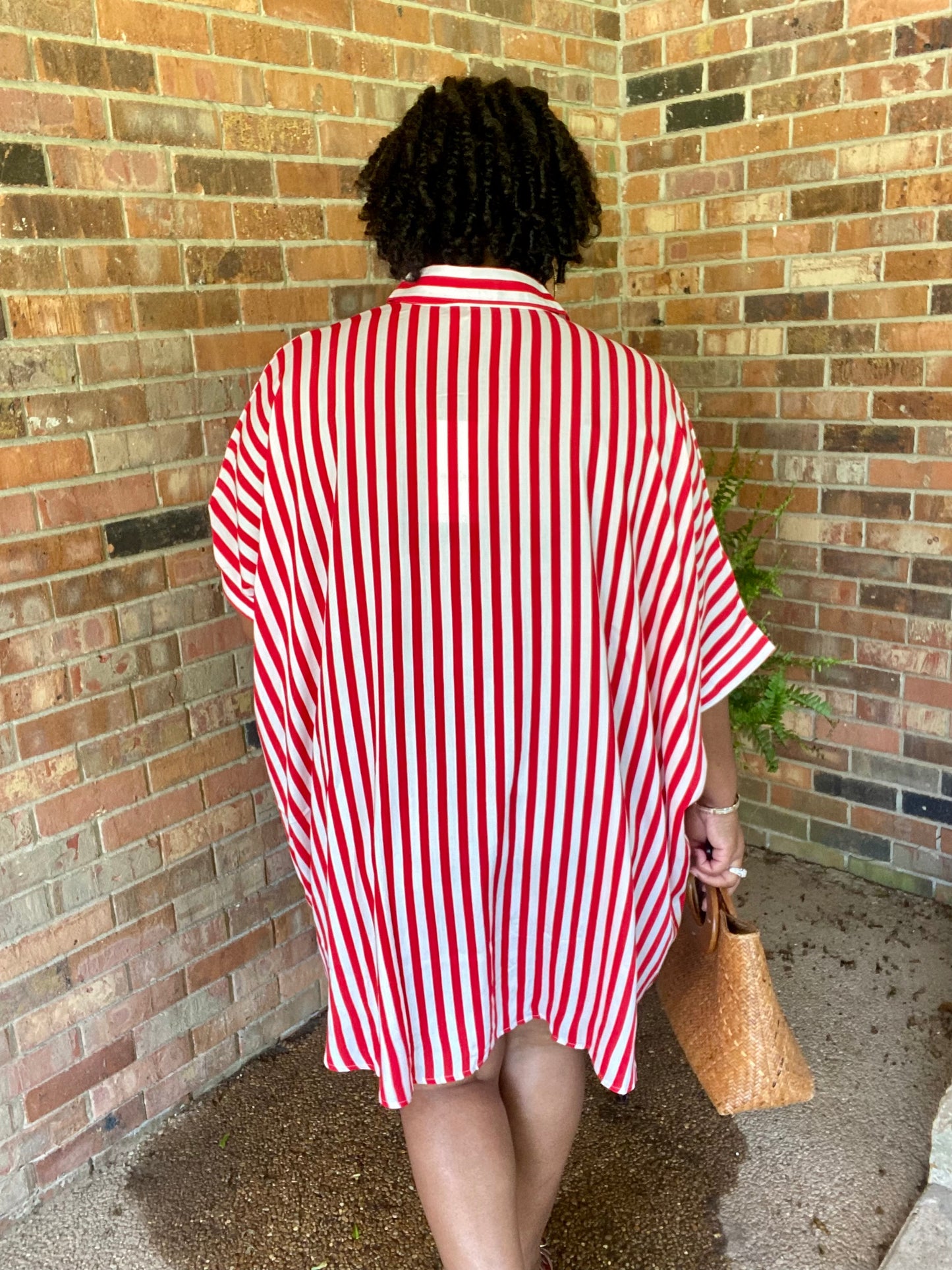 Red Vibe Shirt Dress
