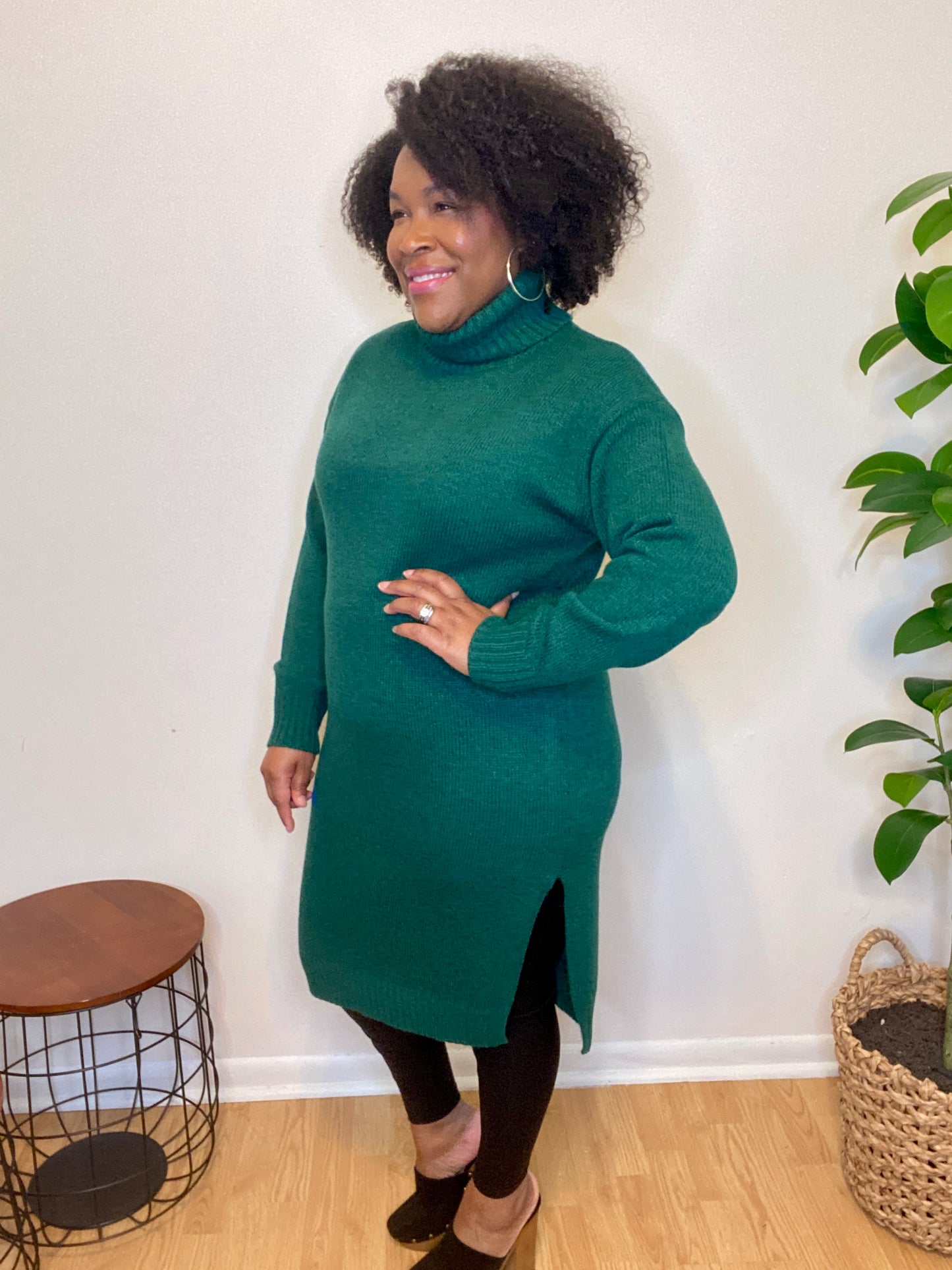 Hunter Green Sweater Dress