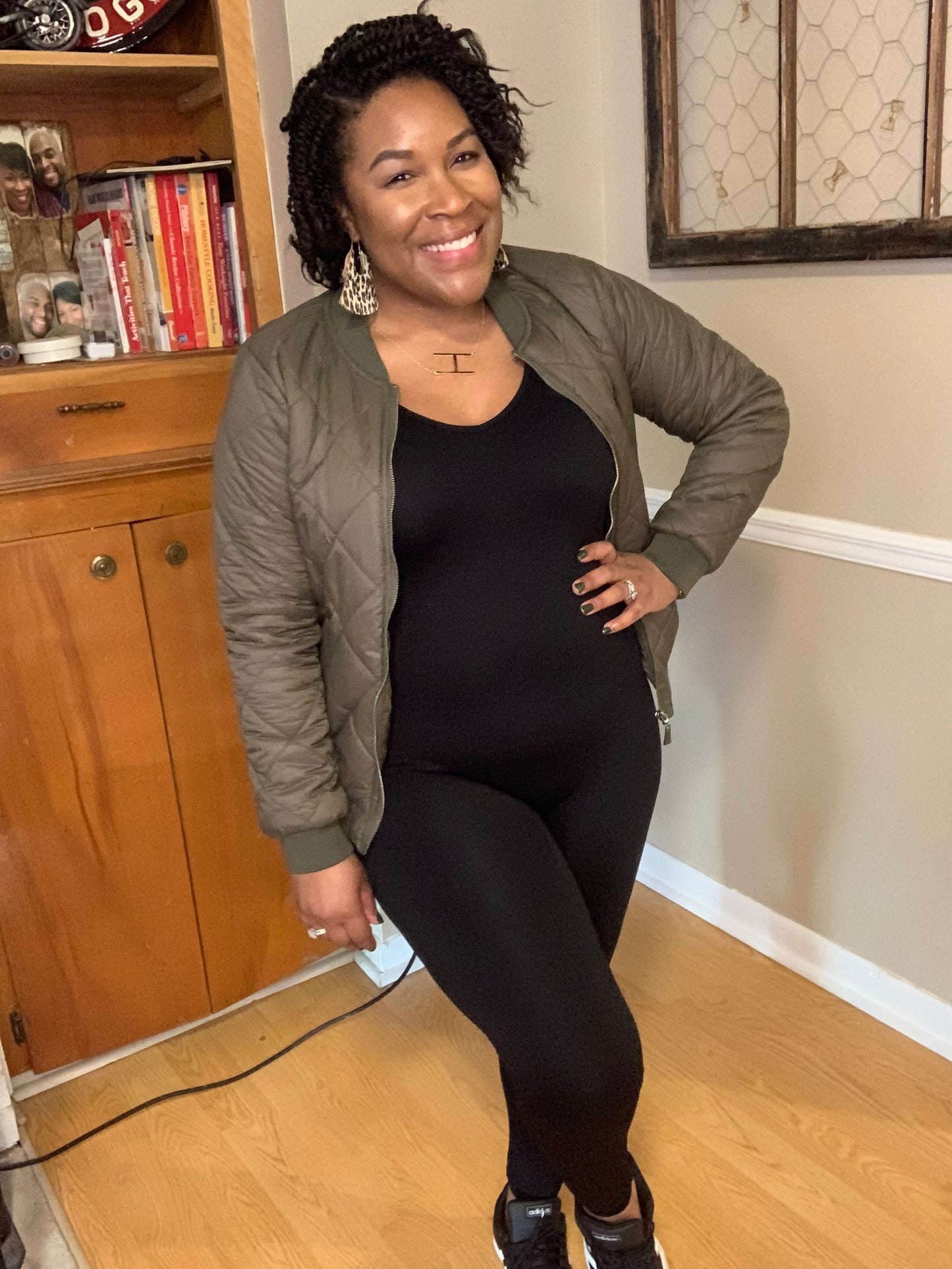 Black Ribbed Bodysuit