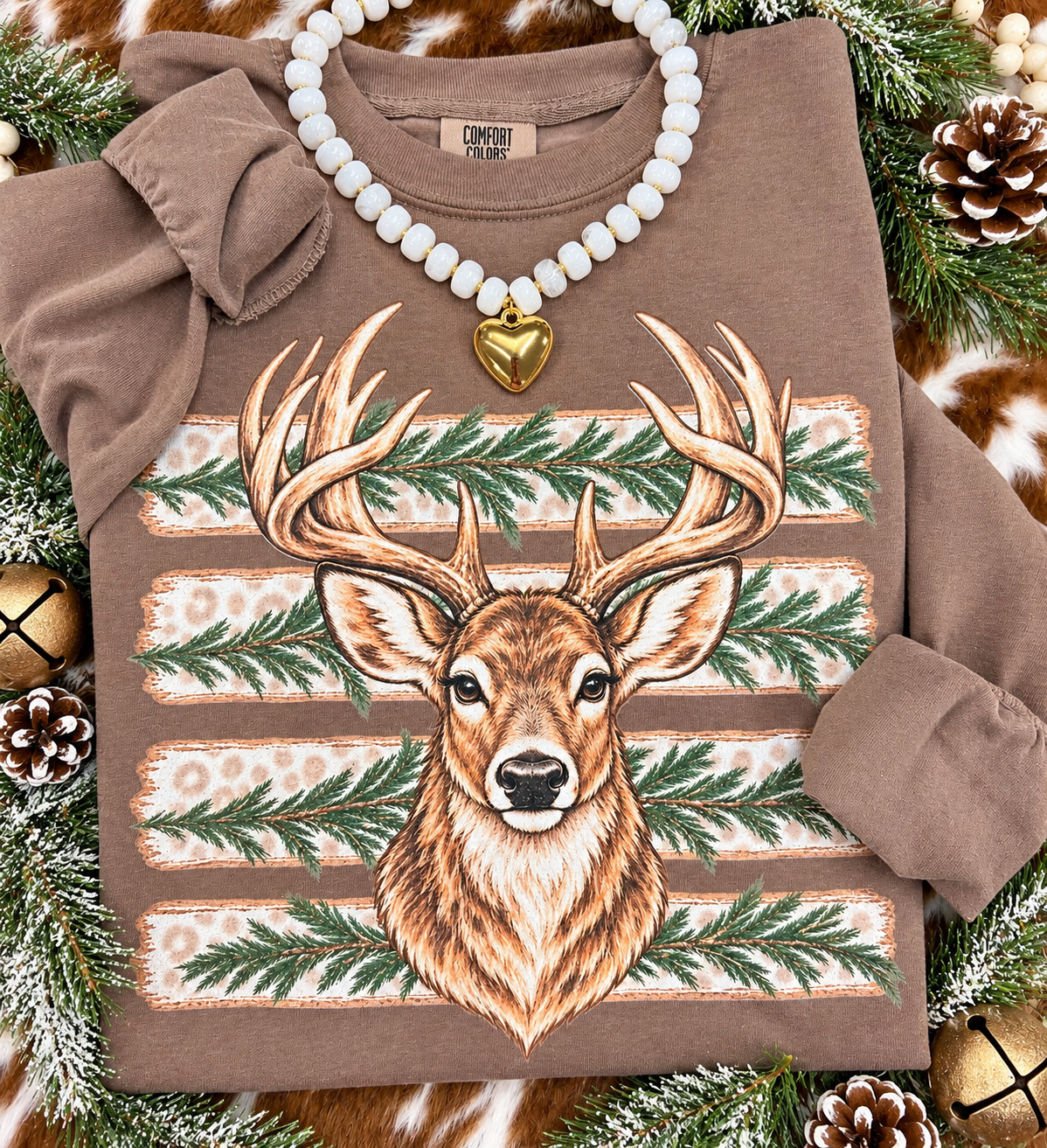 Evergreen Deer Tee/Long Sleeve