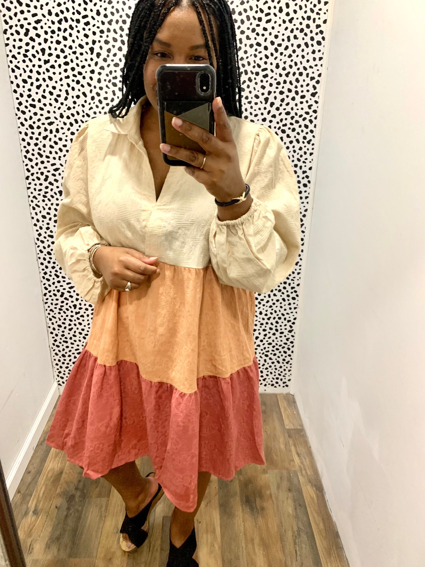 Fall Color Block Dress