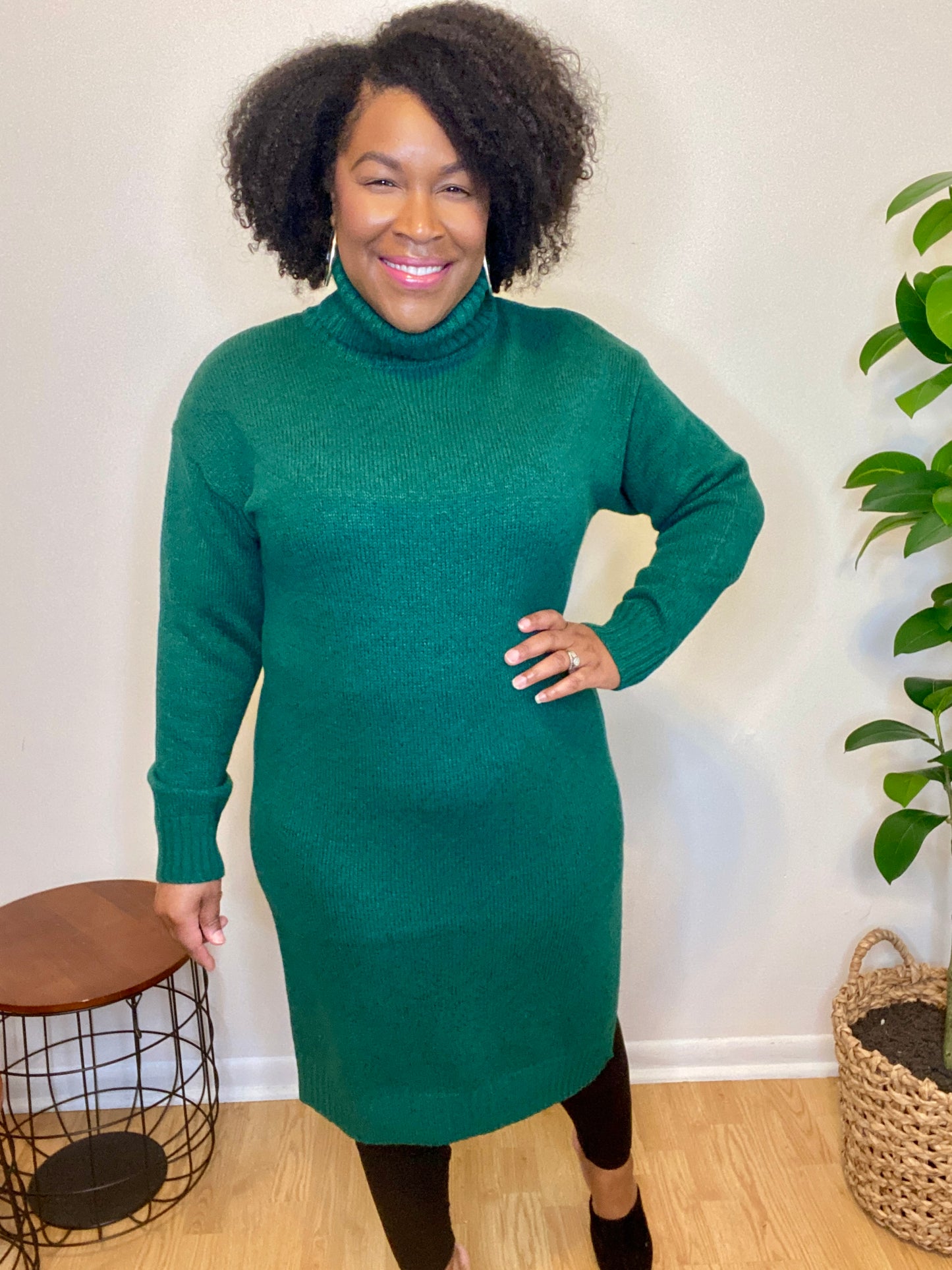 Hunter Green Sweater Dress