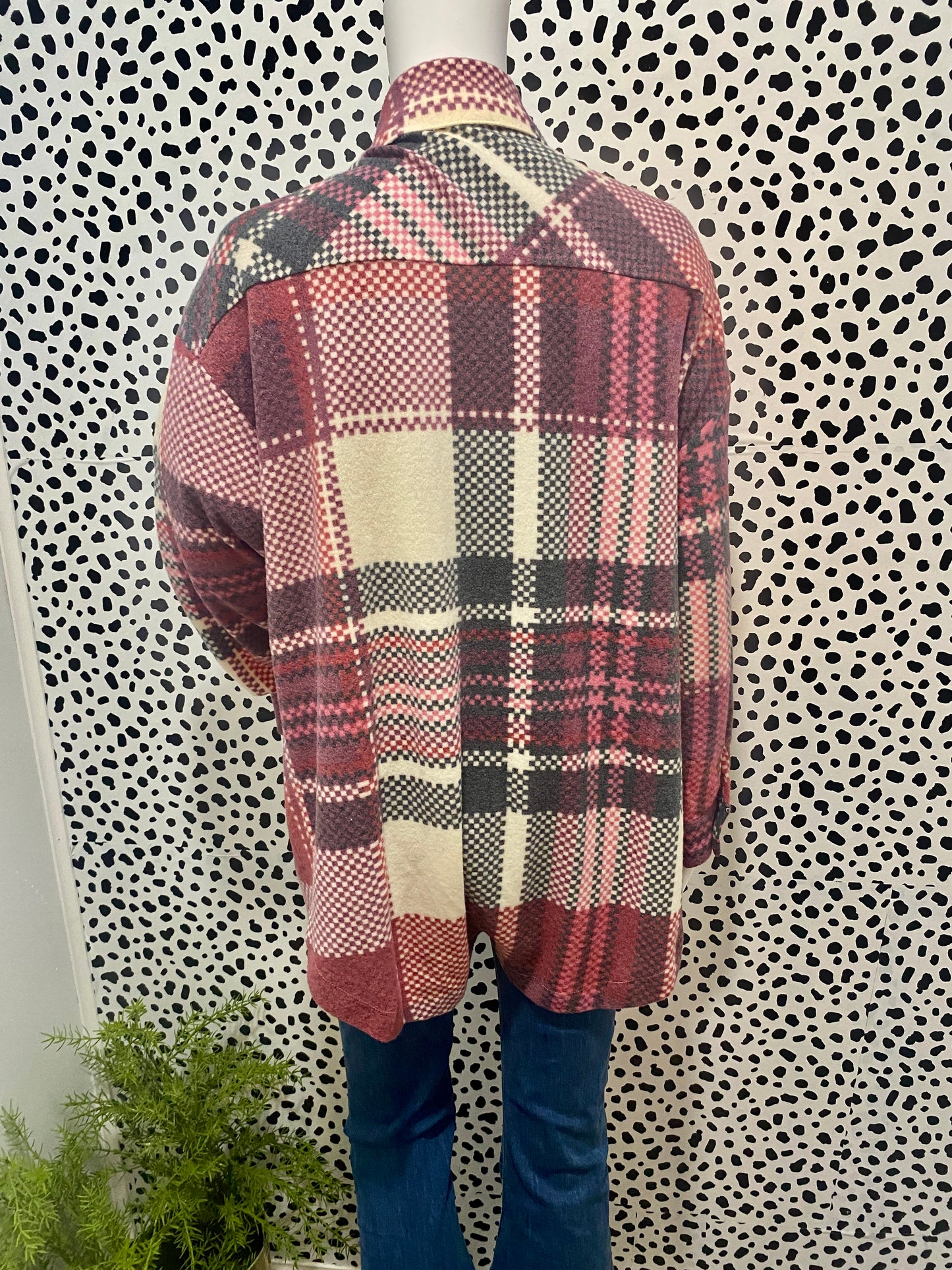 Fleece Magenta Shacket