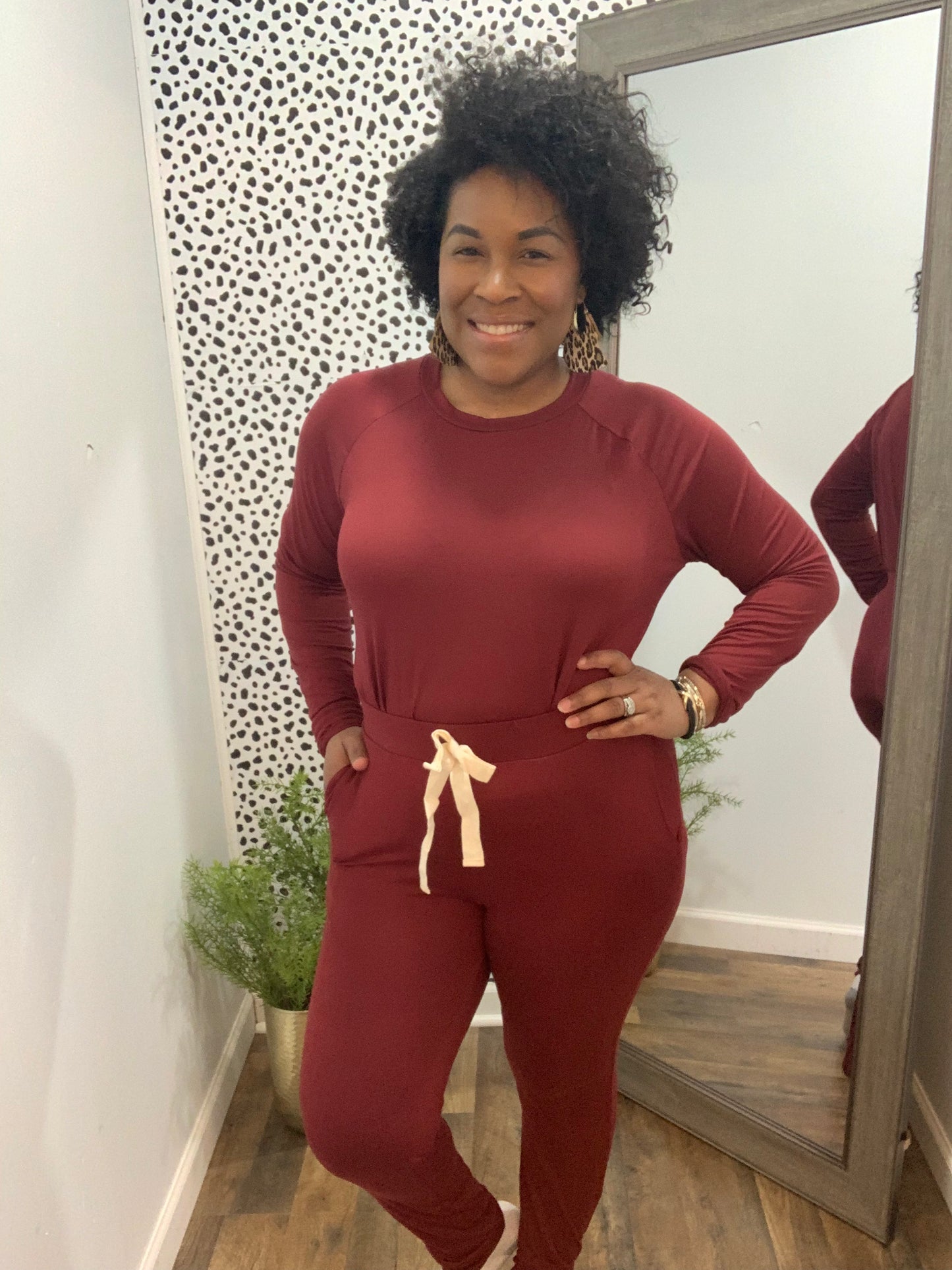 Burgundy Jogger Set