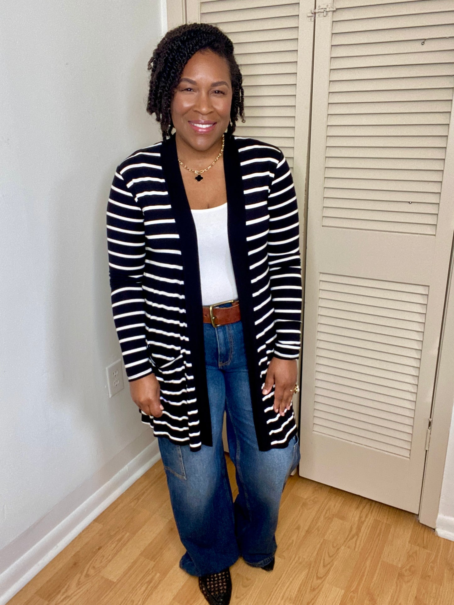 Black/Ivory Cardigan