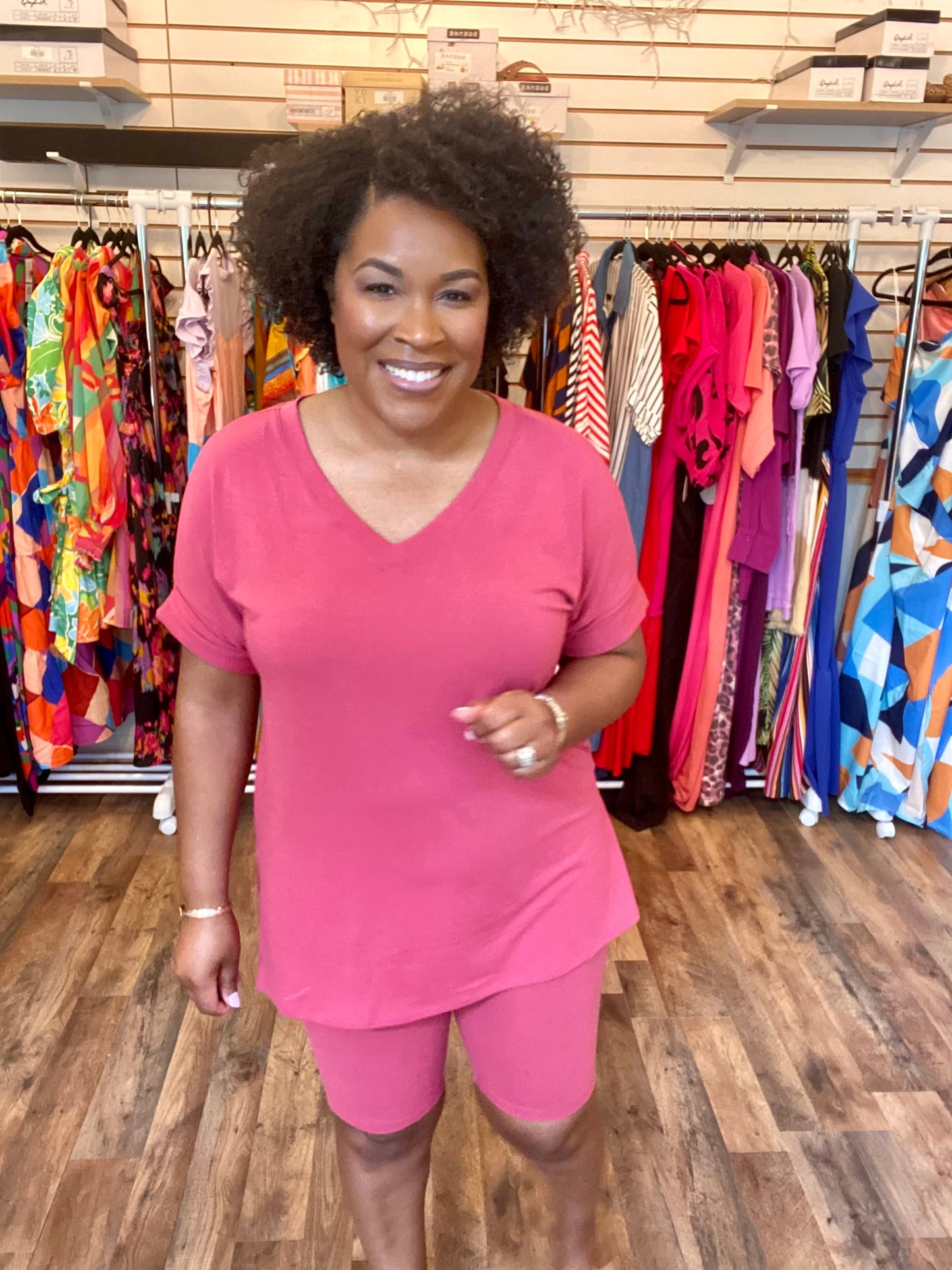 Coordinating Ash Rose Short Set (Misses)