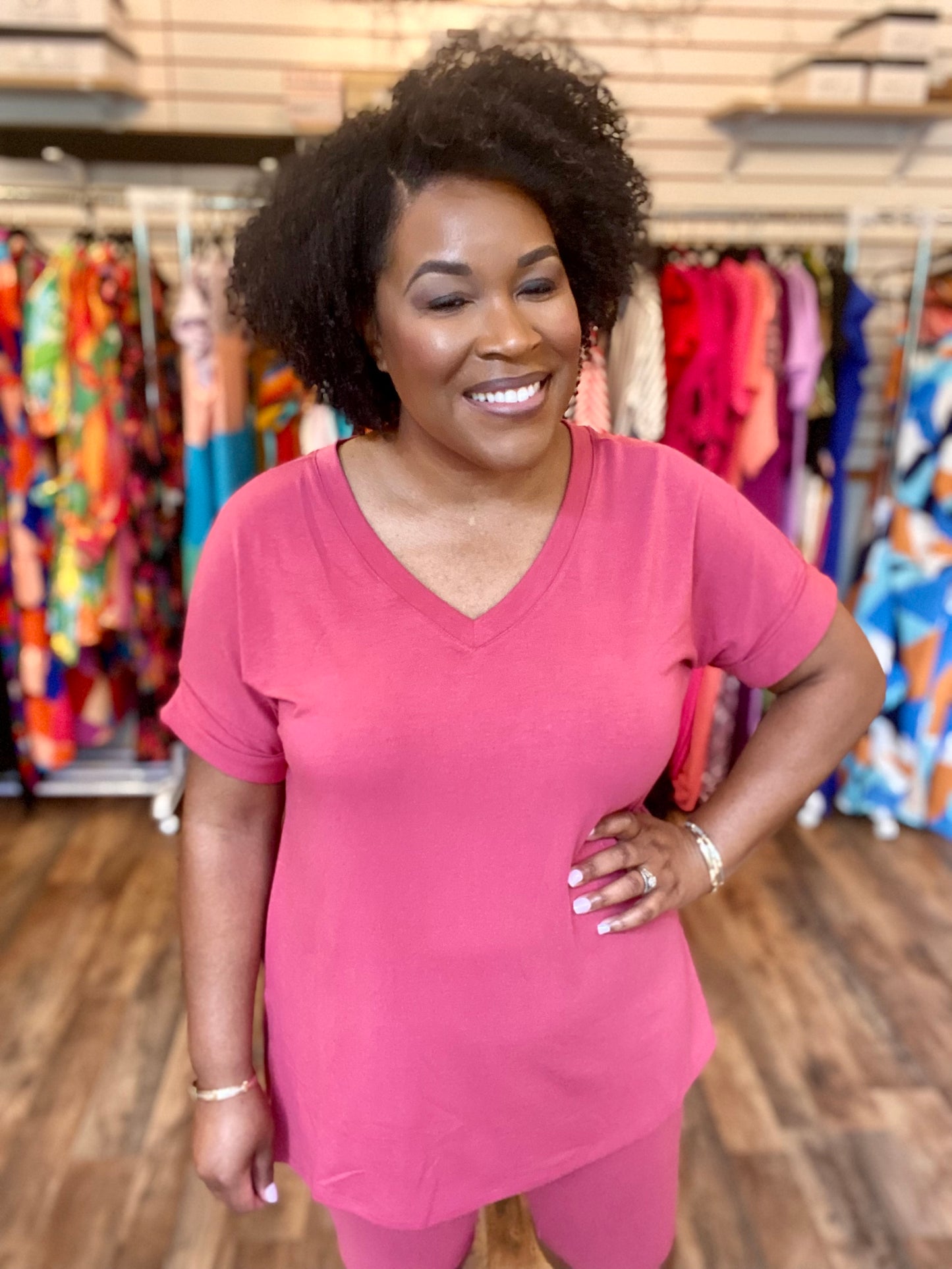 Coordinating Ash Rose Short Set (Misses)