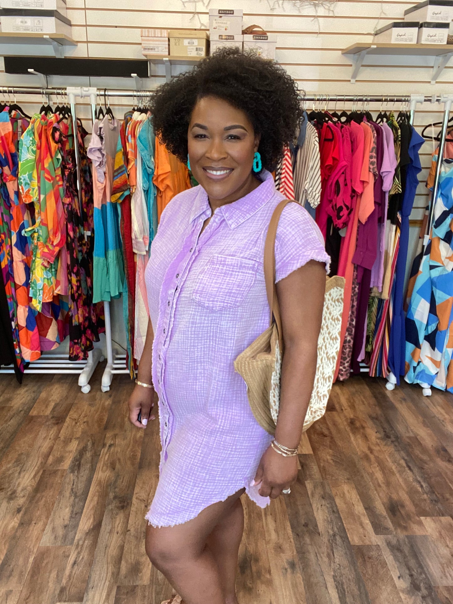 Lavender Linen Dress