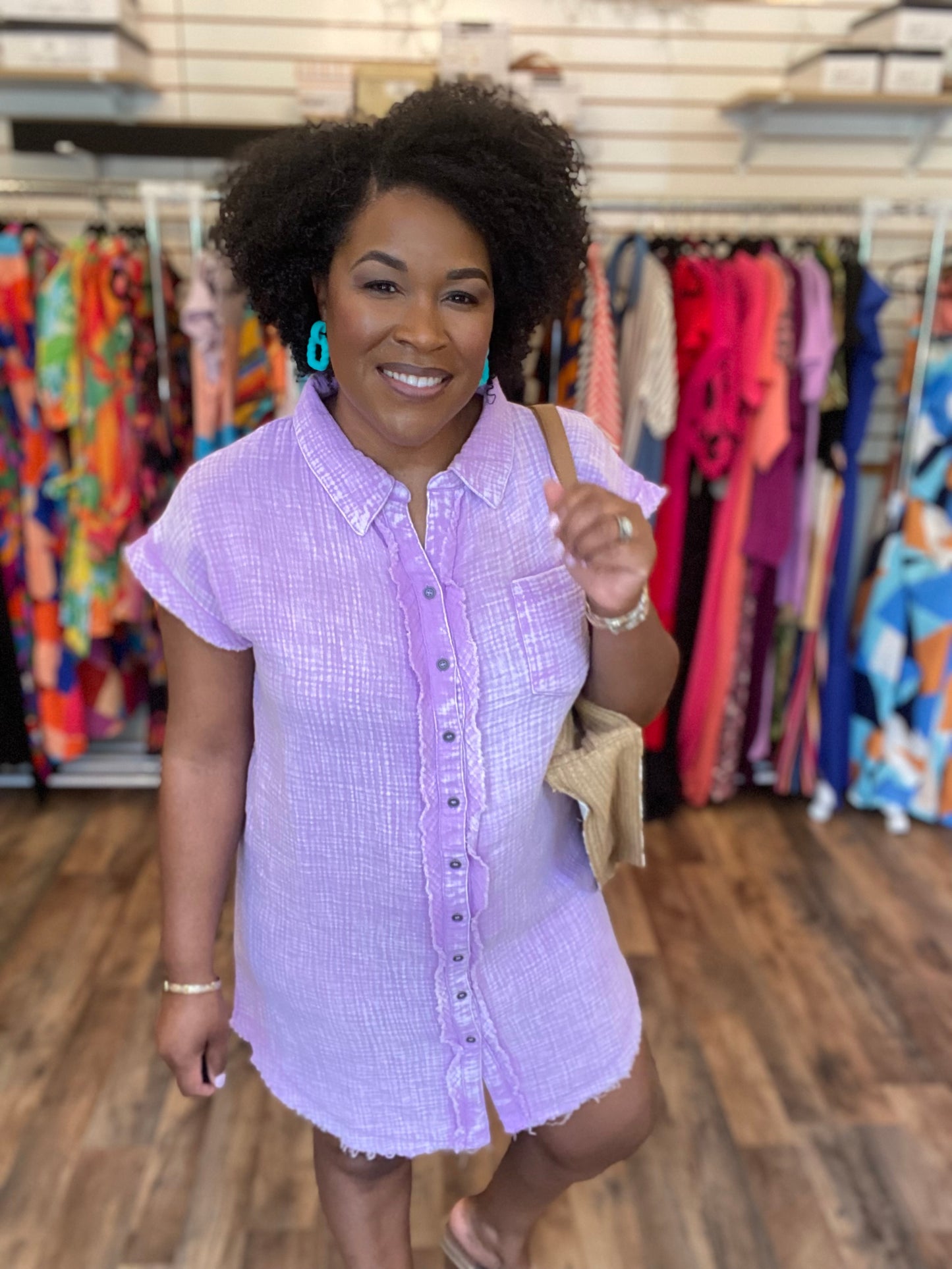Lavender Linen Dress