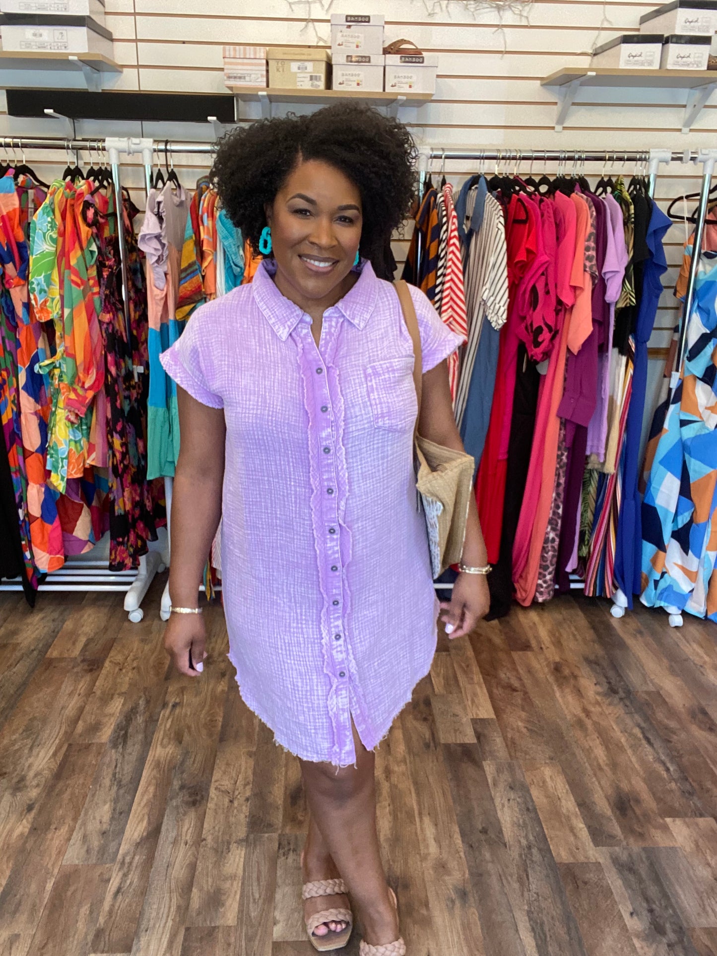 Lavender Linen Dress