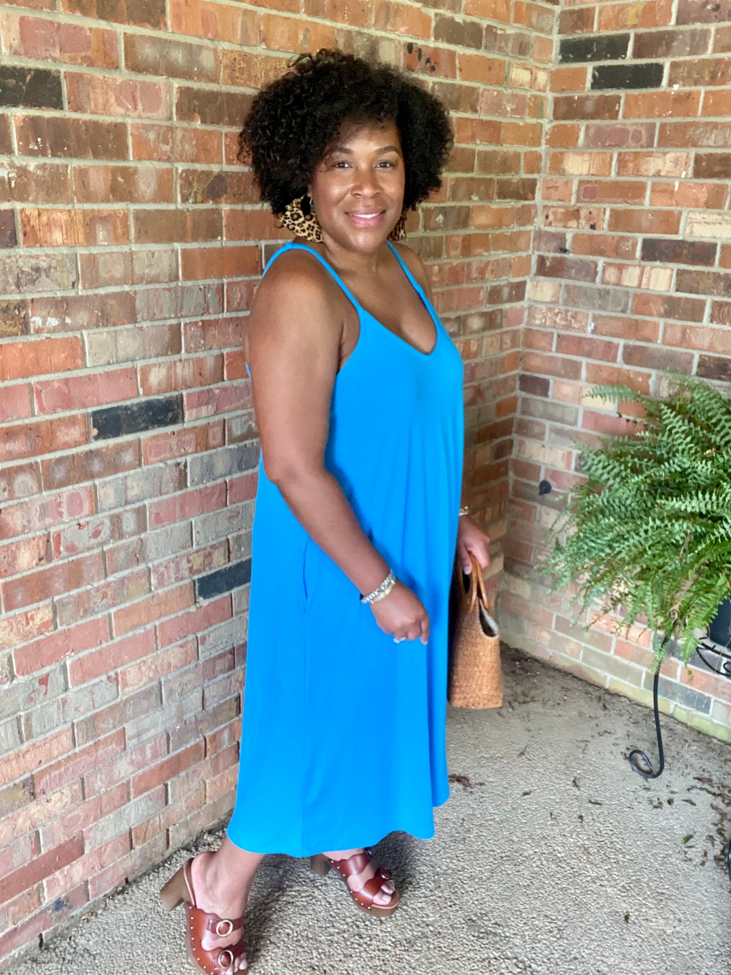 Blue Cami Maxi Dress