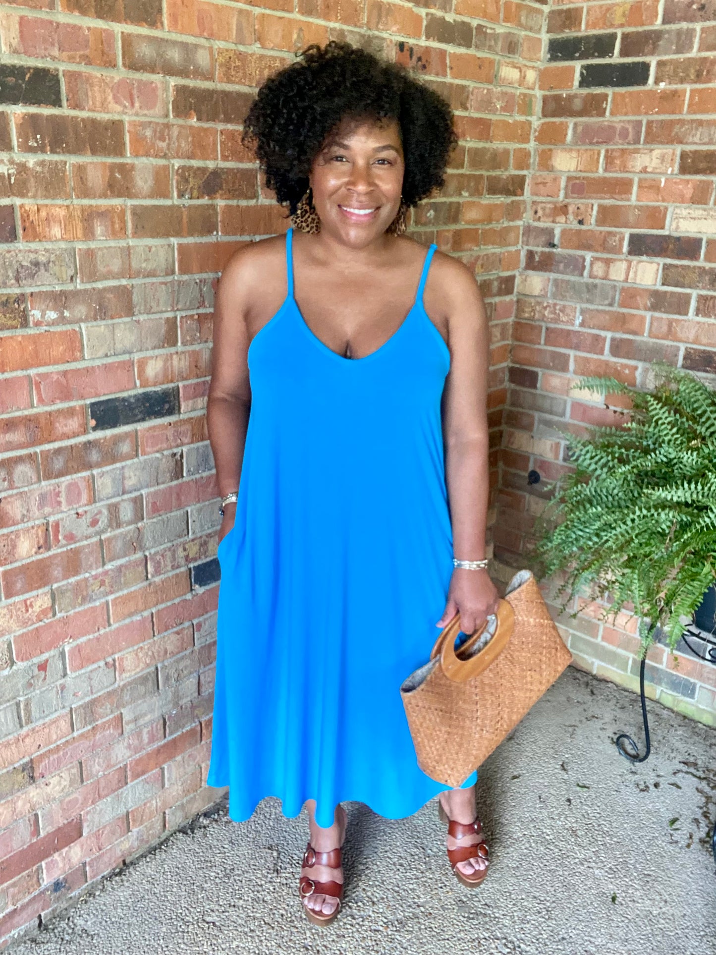 Blue Cami Maxi Dress