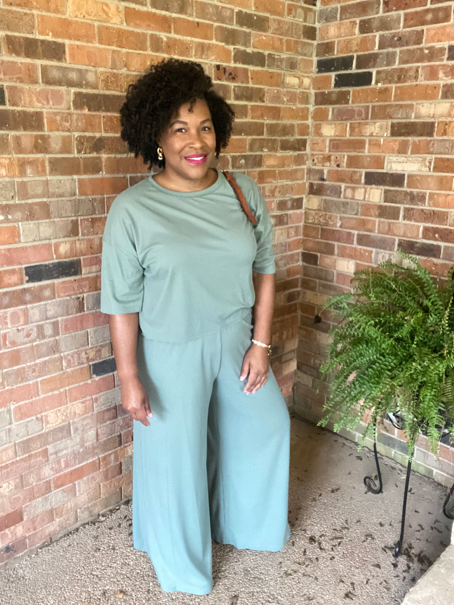 Sage Ribbed Set