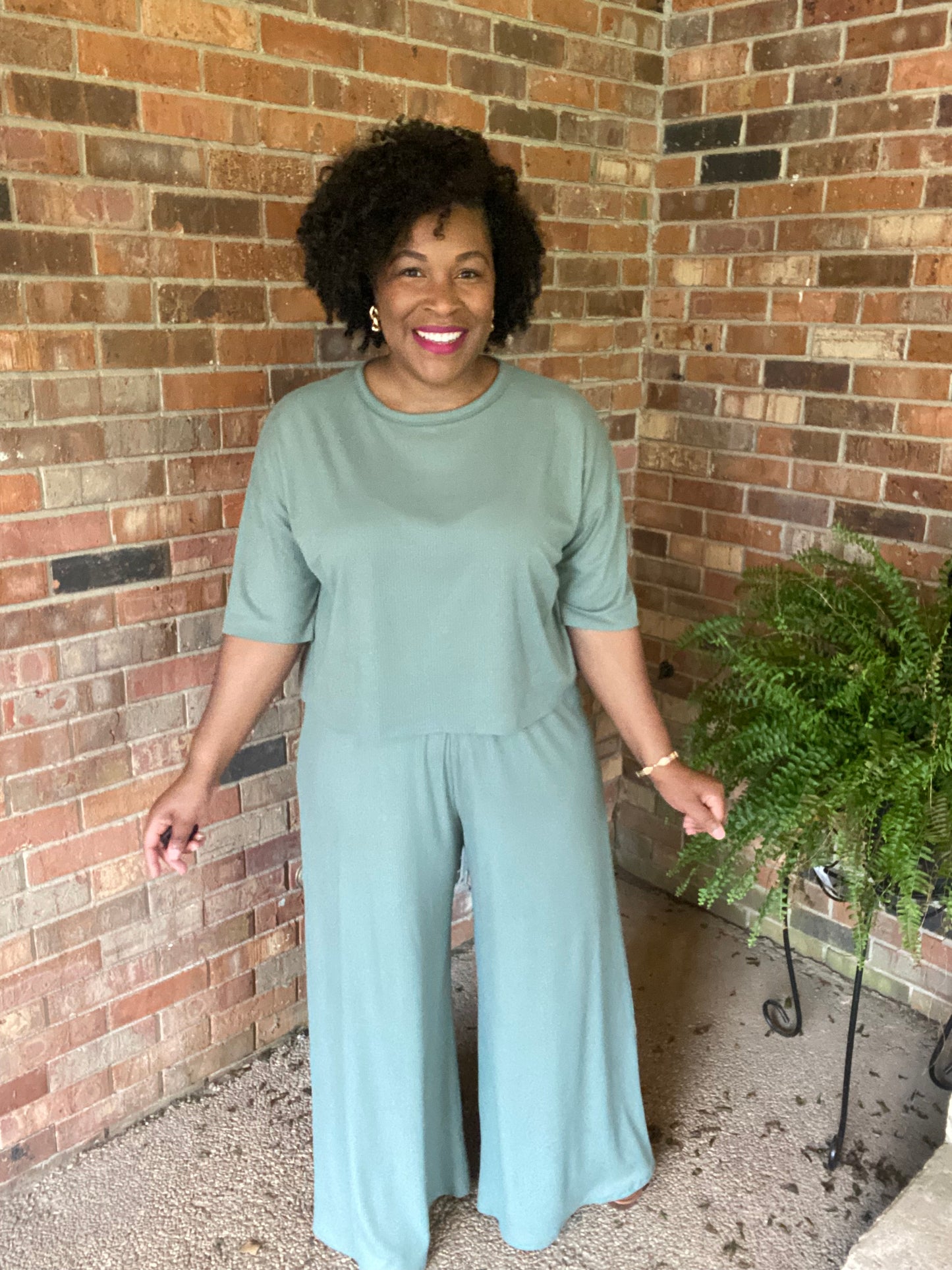 Sage Ribbed Set