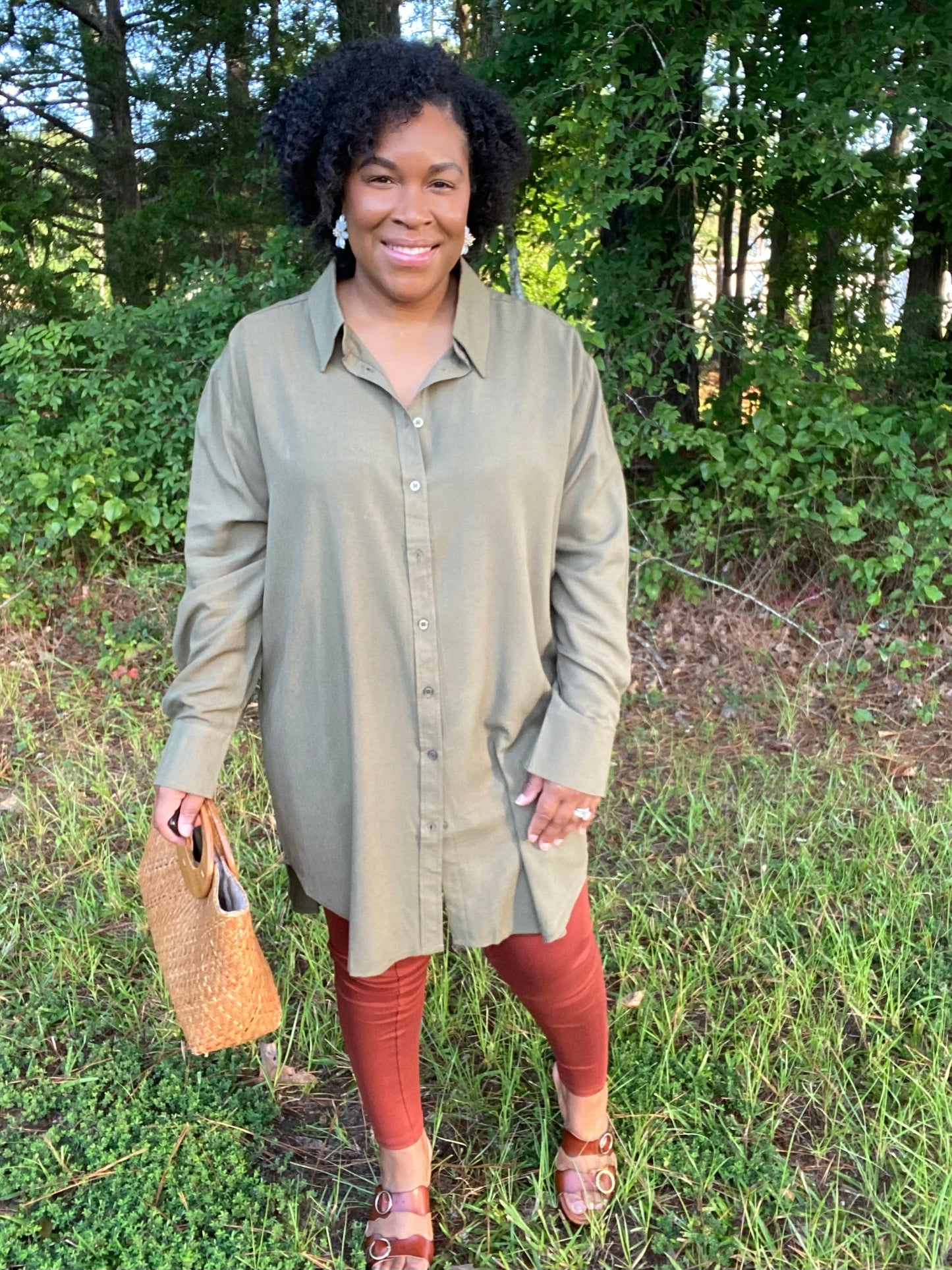 Olive Shirt Dress