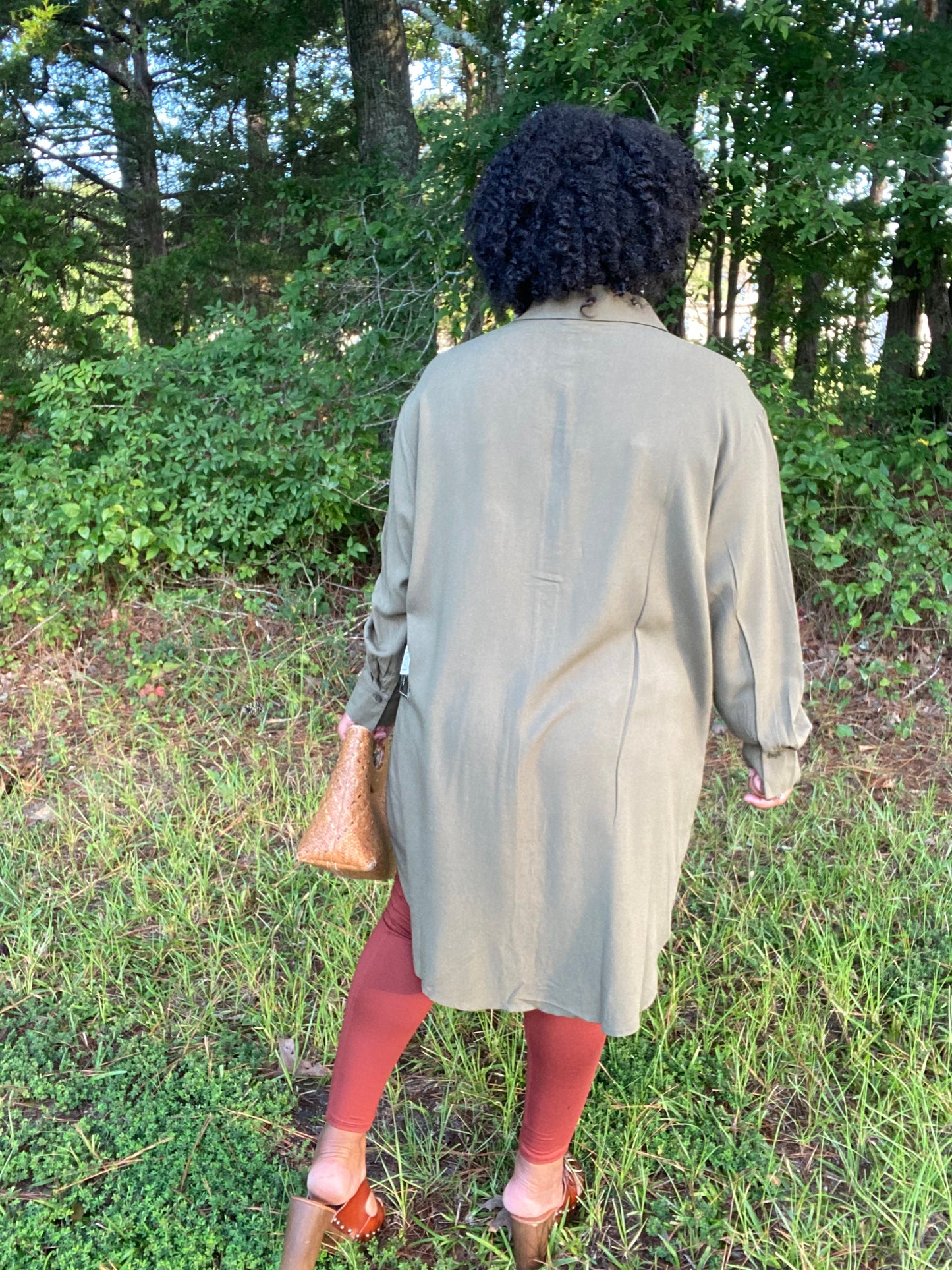 Olive Shirt Dress