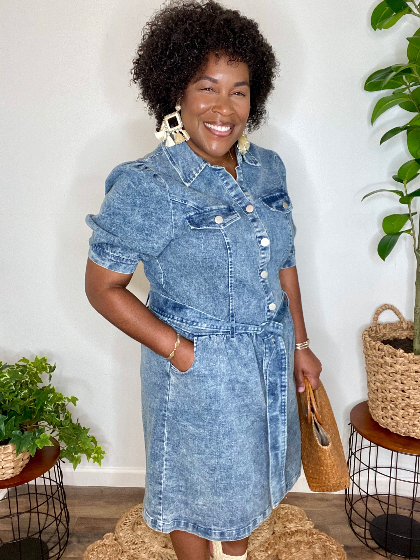 Denim Button Down Dress
