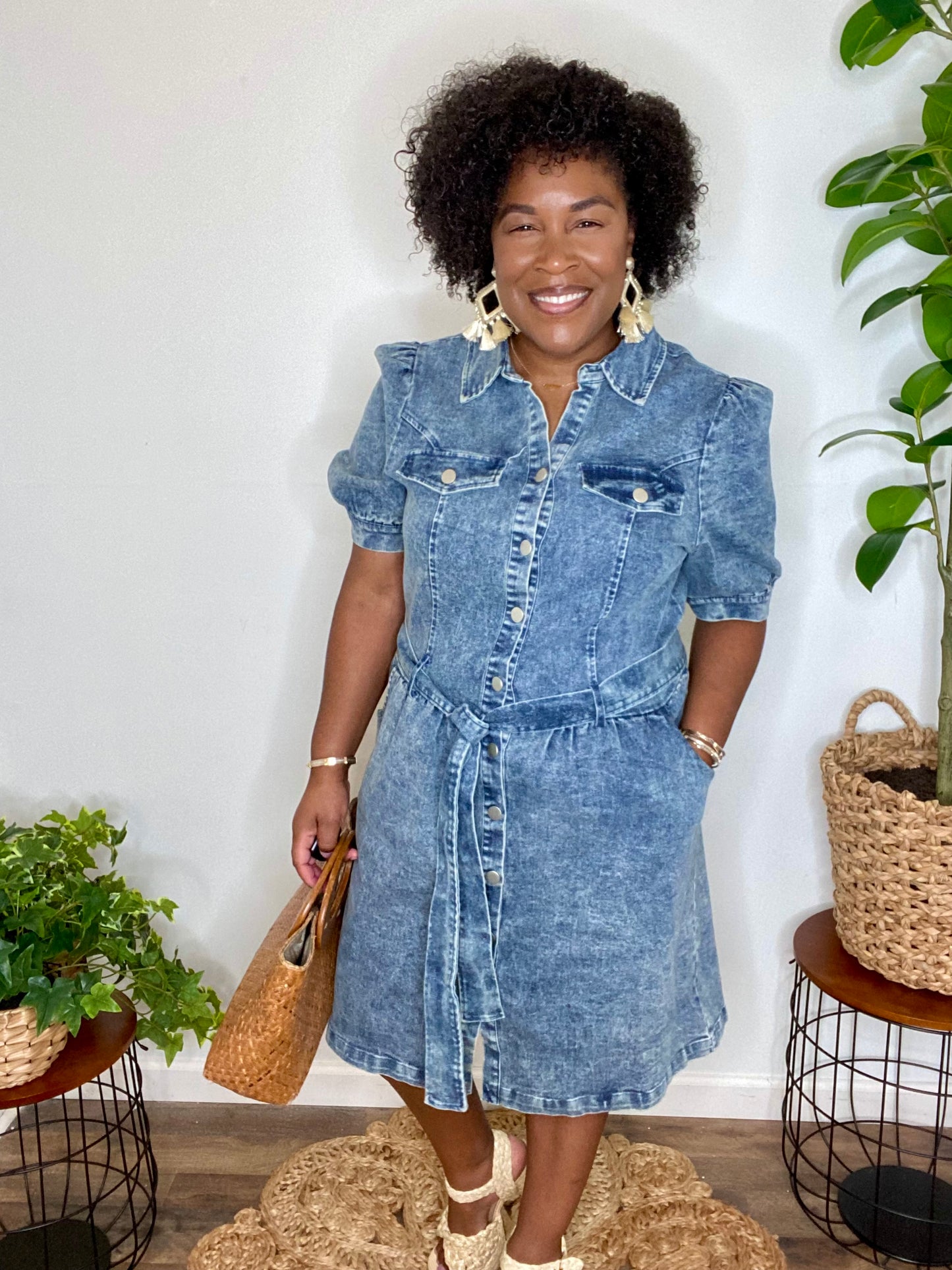 Denim Button Down Dress