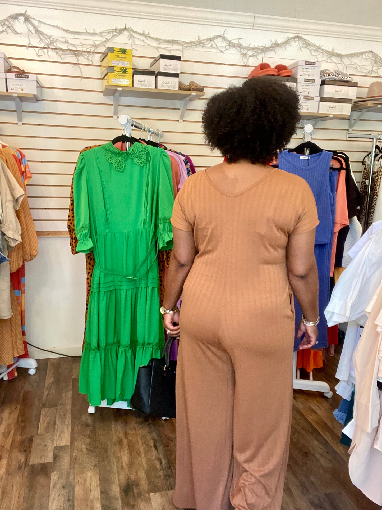 Preorder: Ribbed Wide Leg Jumpsuit