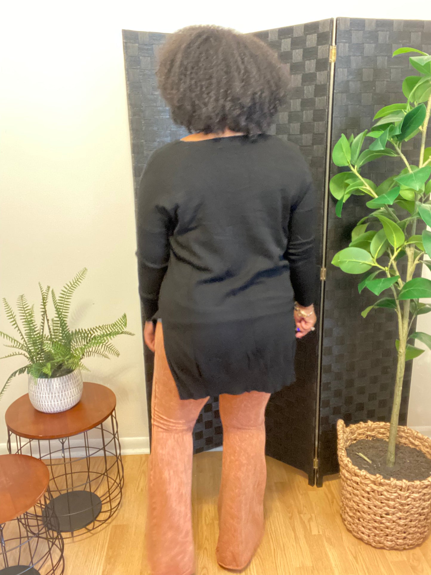 Black Hi Low Sweater