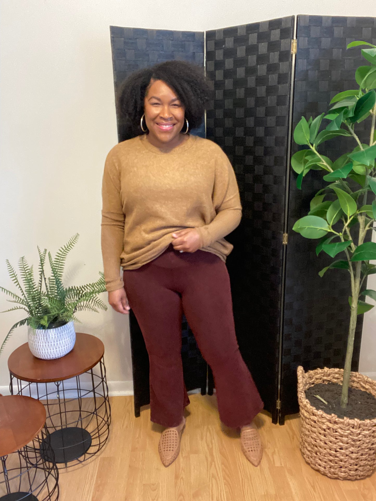 Burgundy Crop Flares