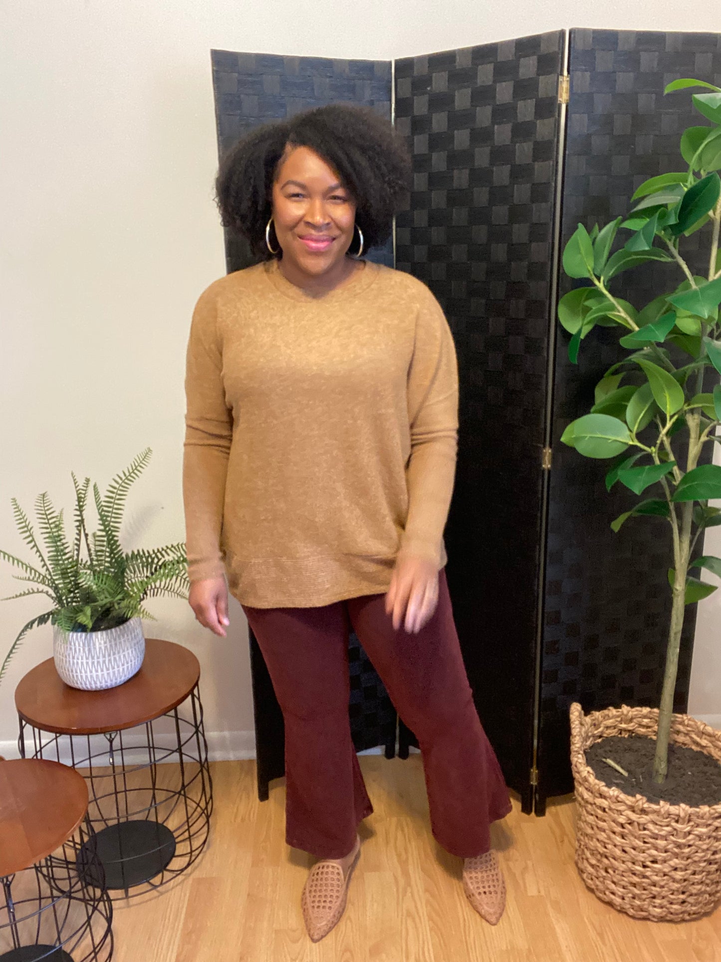 Burgundy Crop Flares