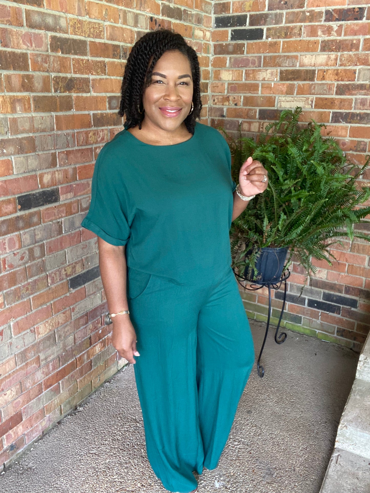 Green Woven Set