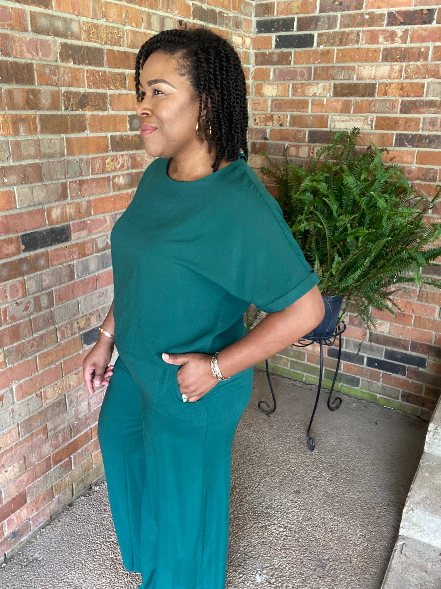 Green Woven Set