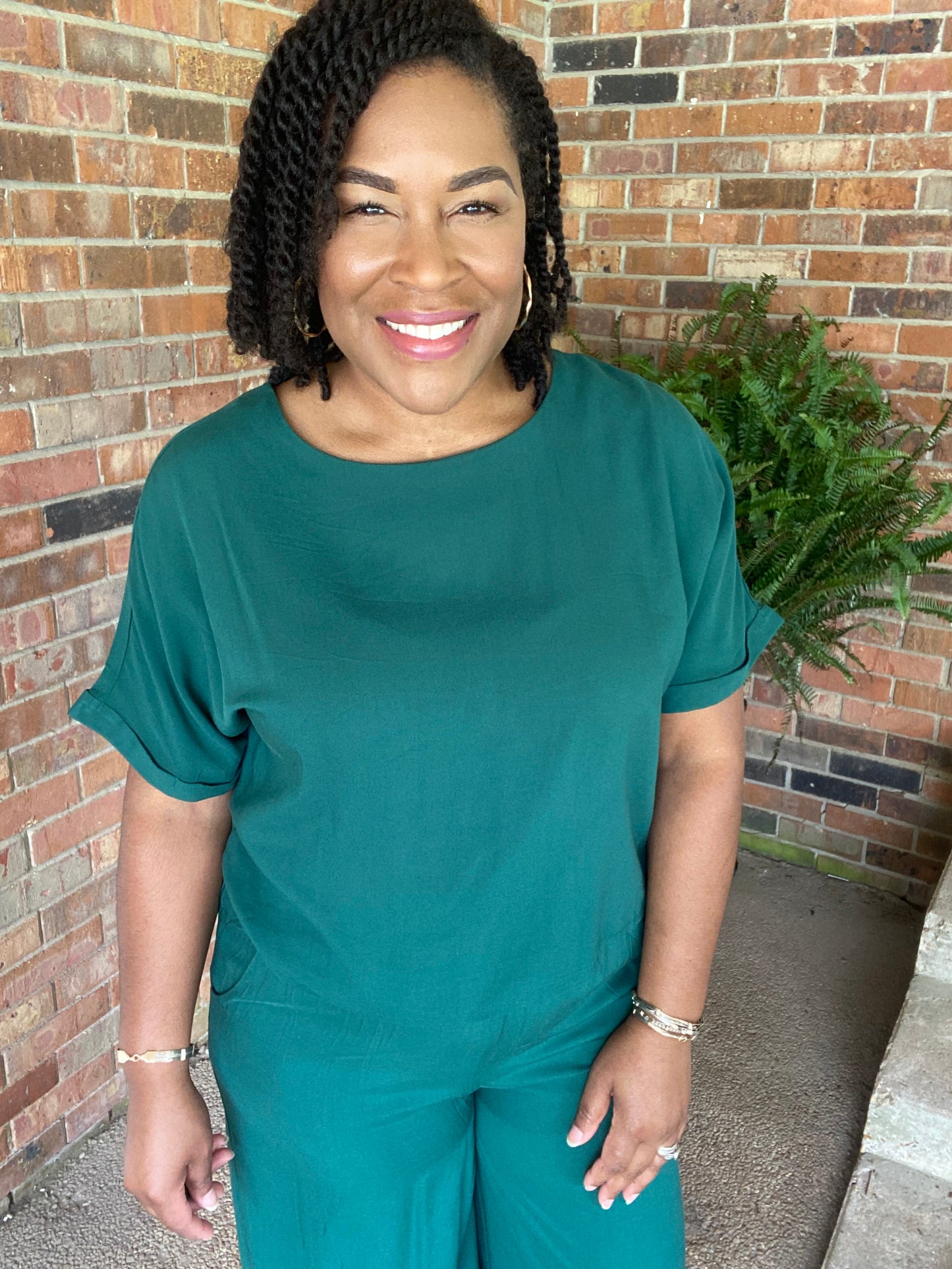 Green Woven Set
