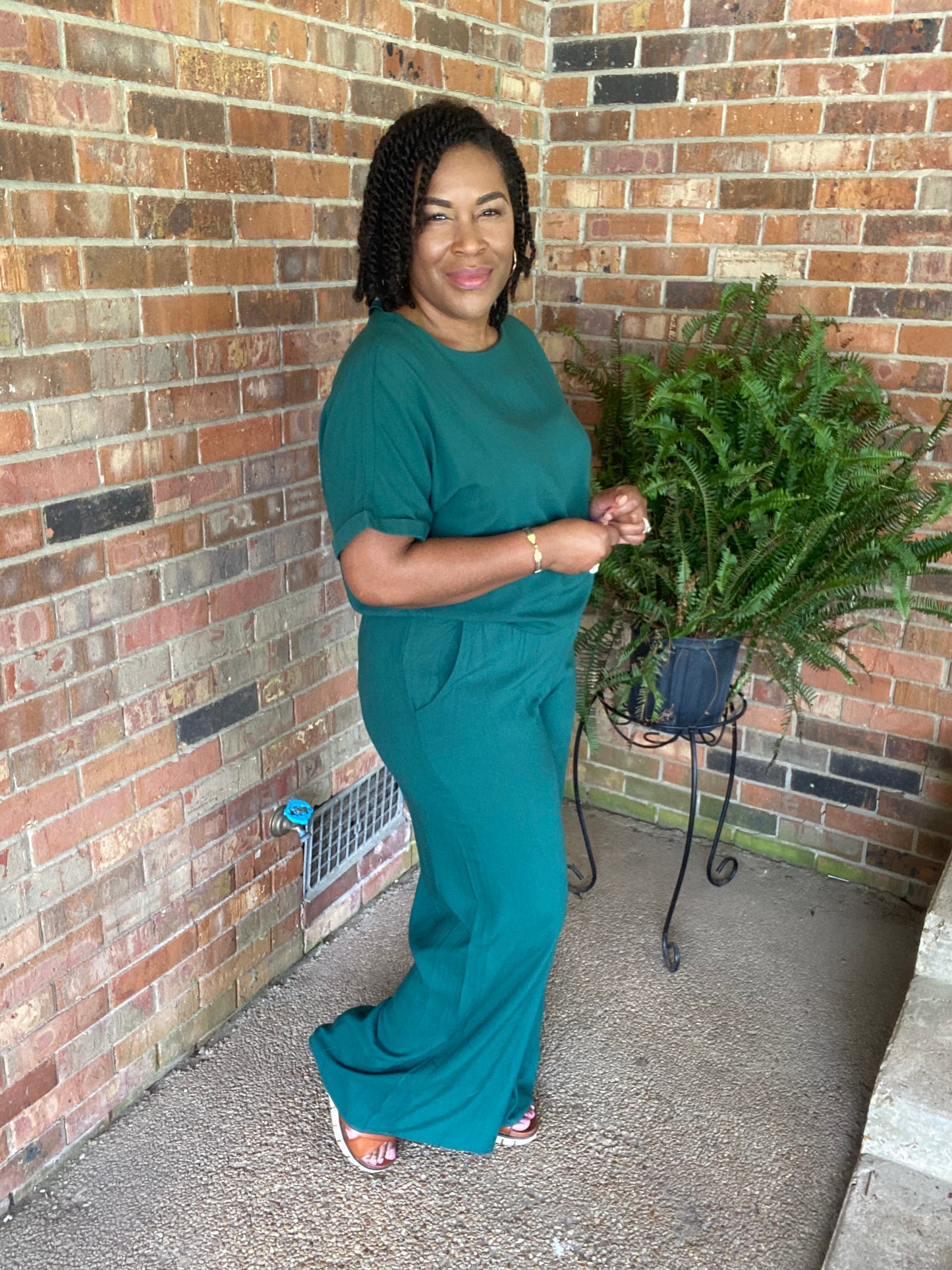 Green Woven Set