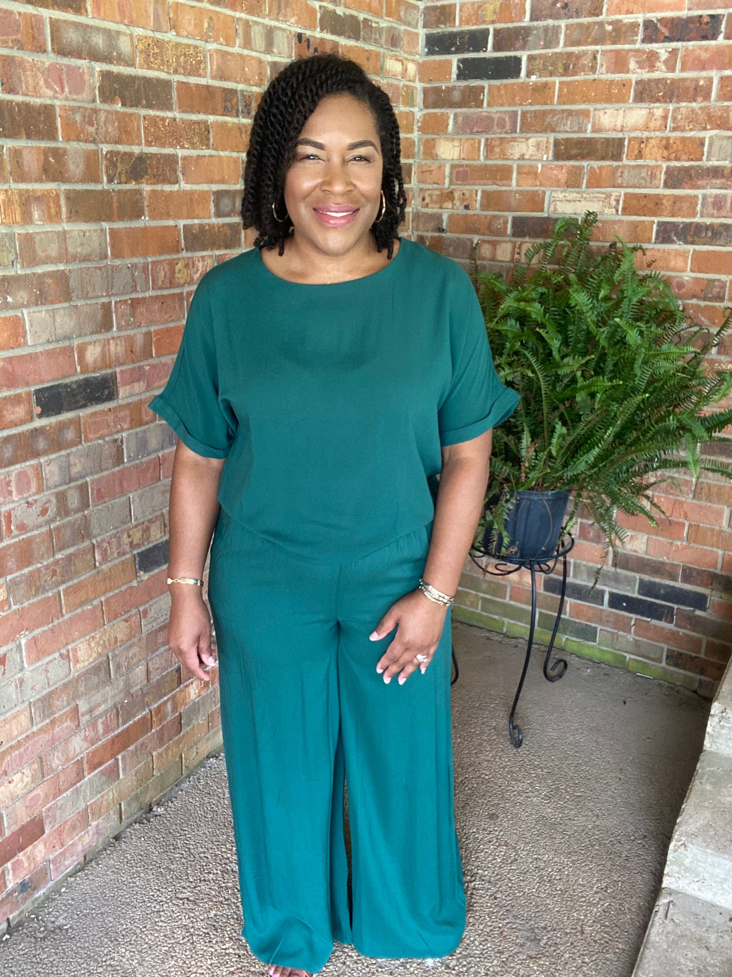 Green Woven Set