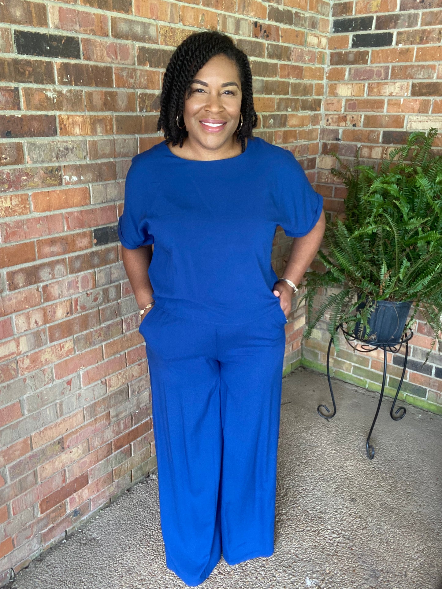 Navy Woven Set