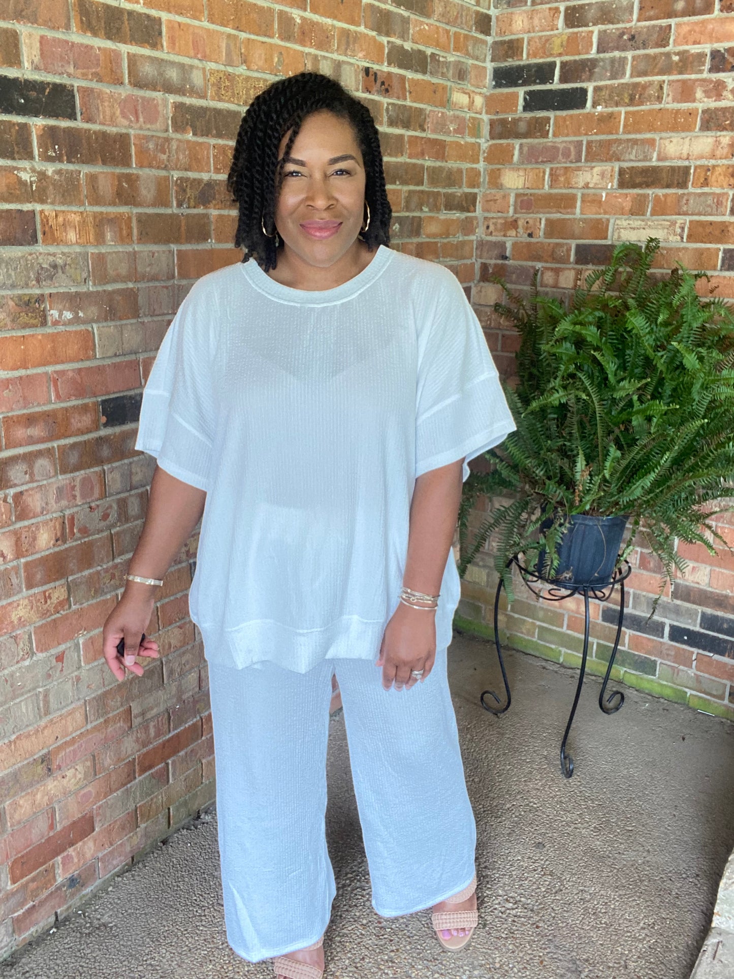 Pre-order: Textured Wide Leg Set