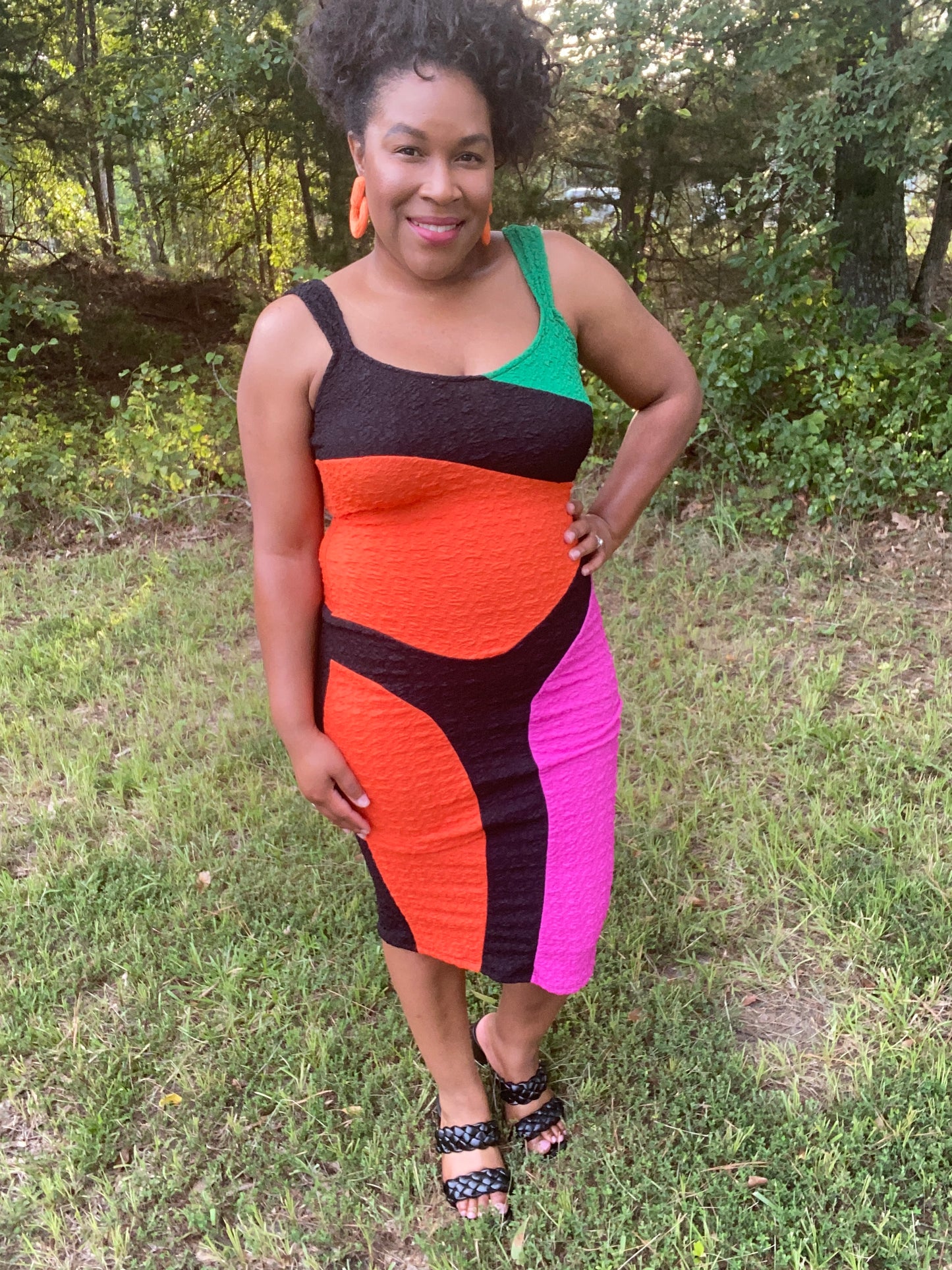 Let''s Go Color Block Dress