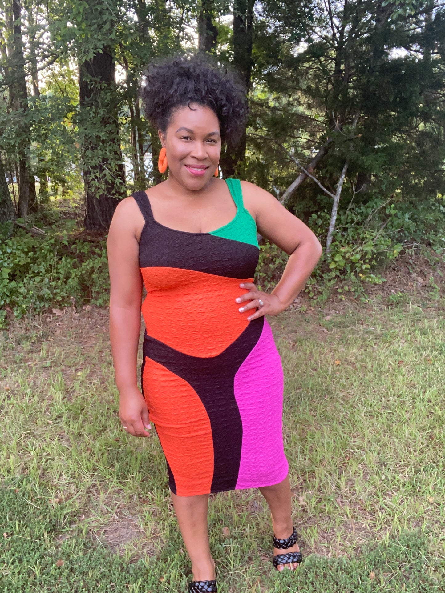 Let''s Go Color Block Dress