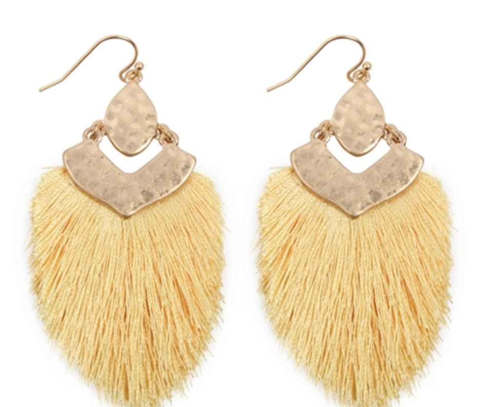 Mustard Tassel Earrings