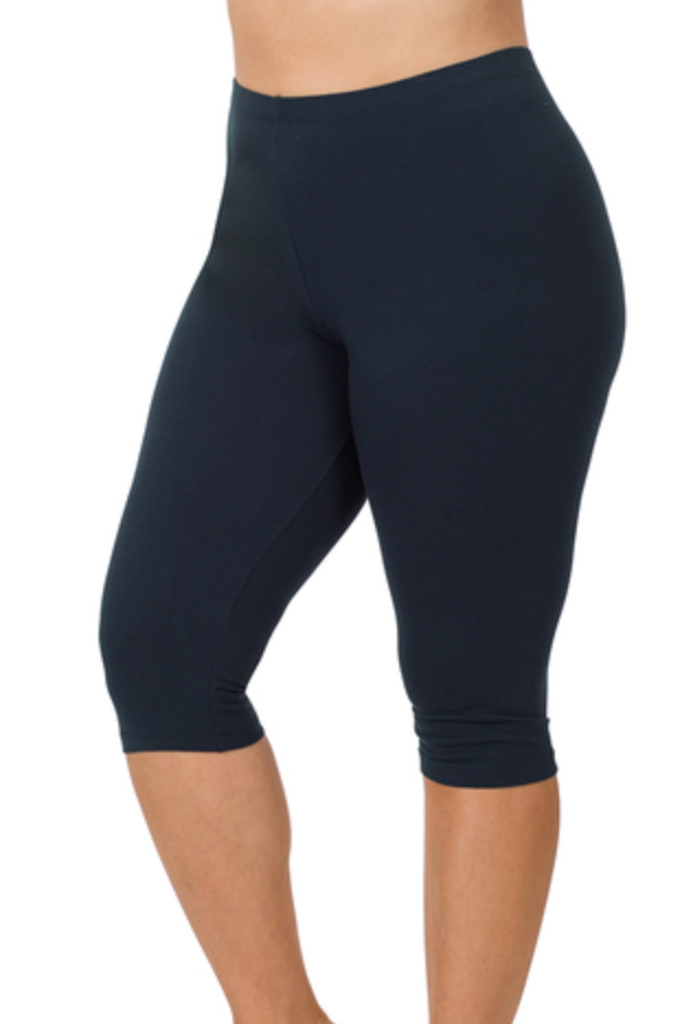 Navy Capri Leggings