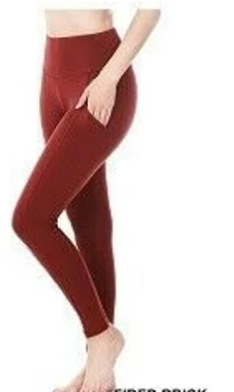 Rust Side Pocket Leggings